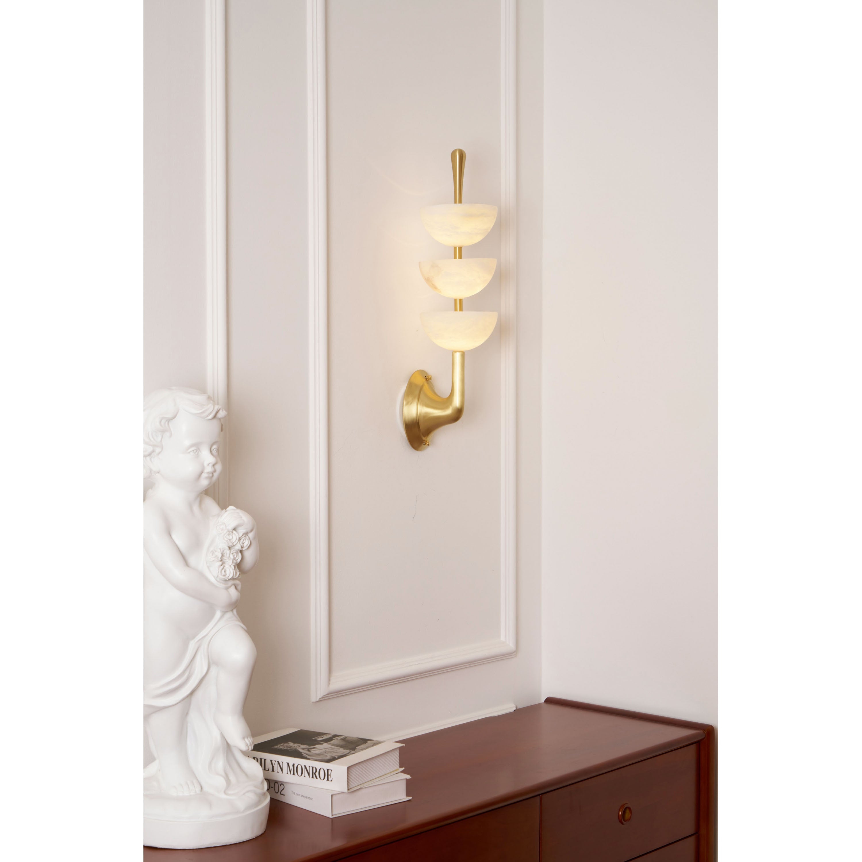 Triple Alabaster Wall Lamp T1789