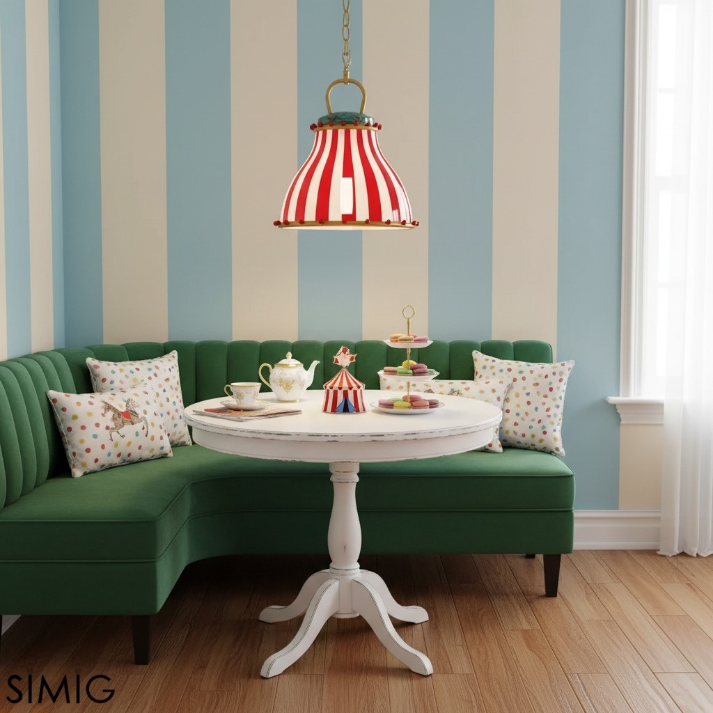 Festilo Circus Striped Glass Pendant for Dining & Living Spaces M66