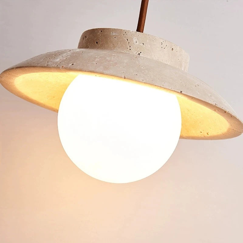 Travertine LED Stone Pendant Light T2160
