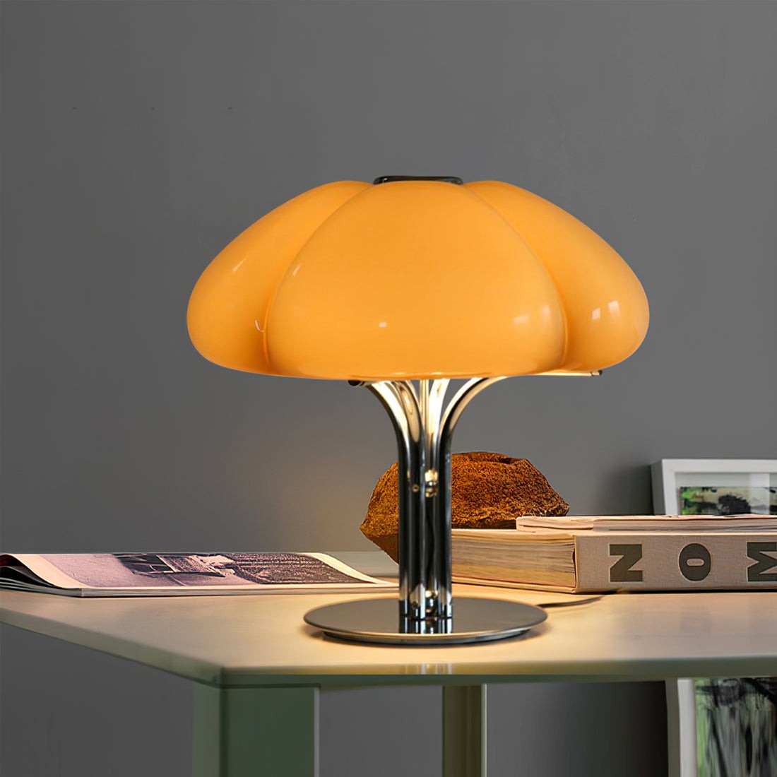 Creative Cluster Mushroom Shape Glass Table Lamp M17