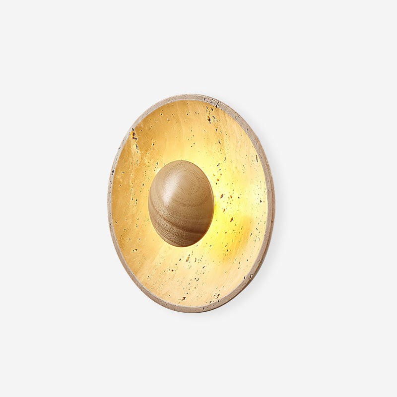 Cream Style Wooden Sphere Wall Lamp M148
