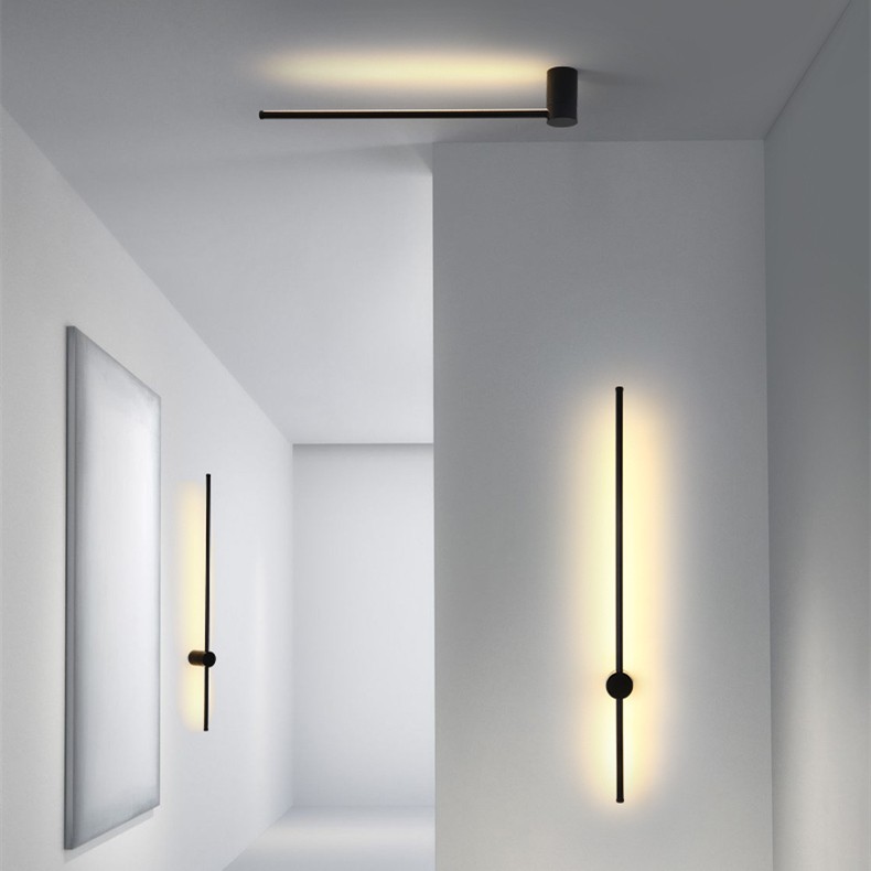 Industrial Modern Black Linear LED Wall Lights S114