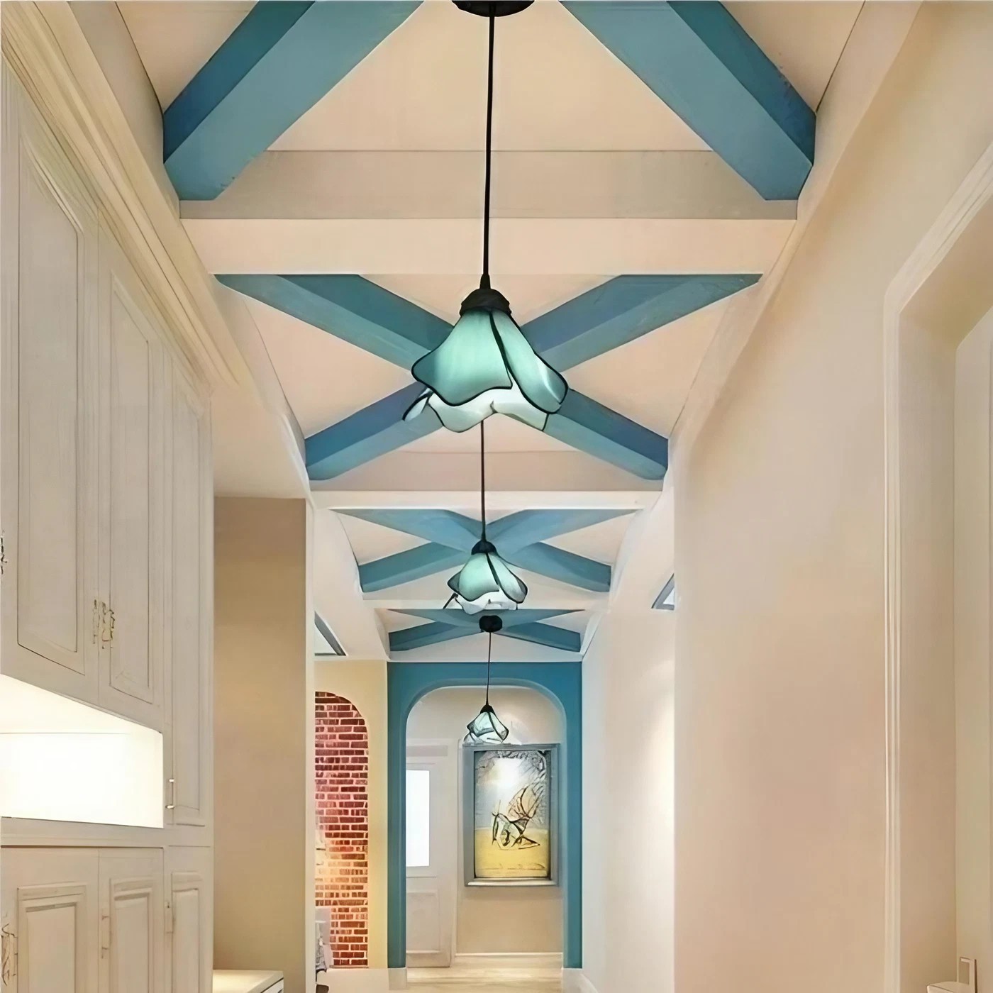 Tiffany Style Flower Glass Pendant Lamp S82
