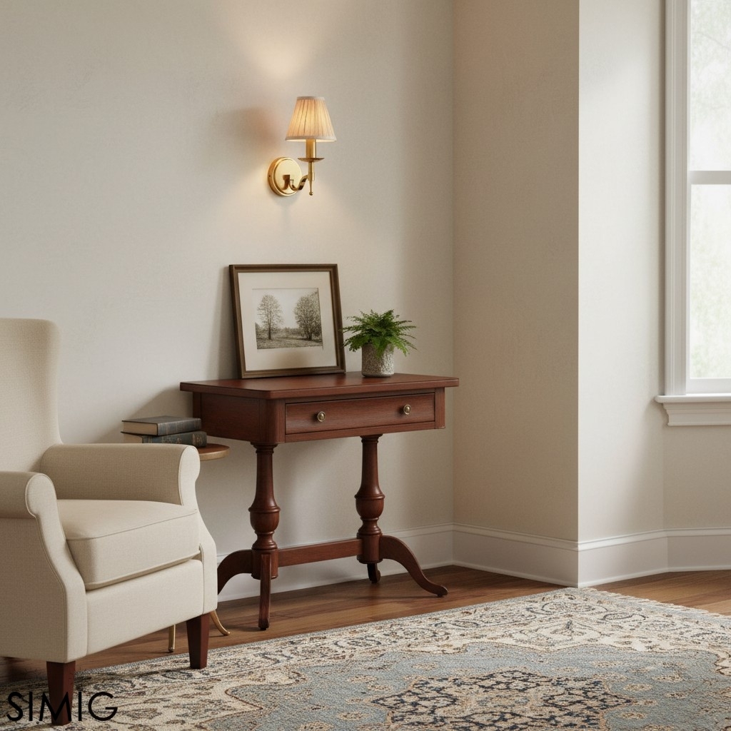 Tela Wall Light - Fabric Shade with Brass Frame for Living Room T655