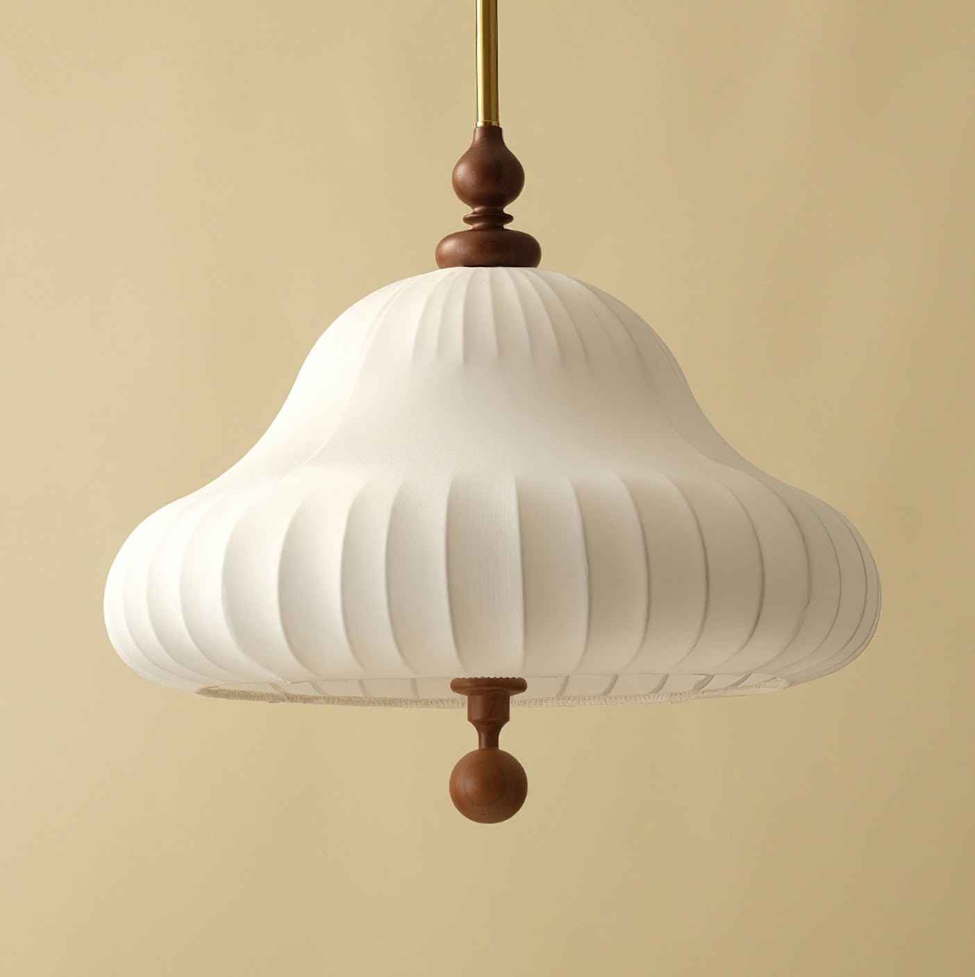 Modern Creative Retro Wabi-Sabi Style Fabric Wood Pendant Light M359