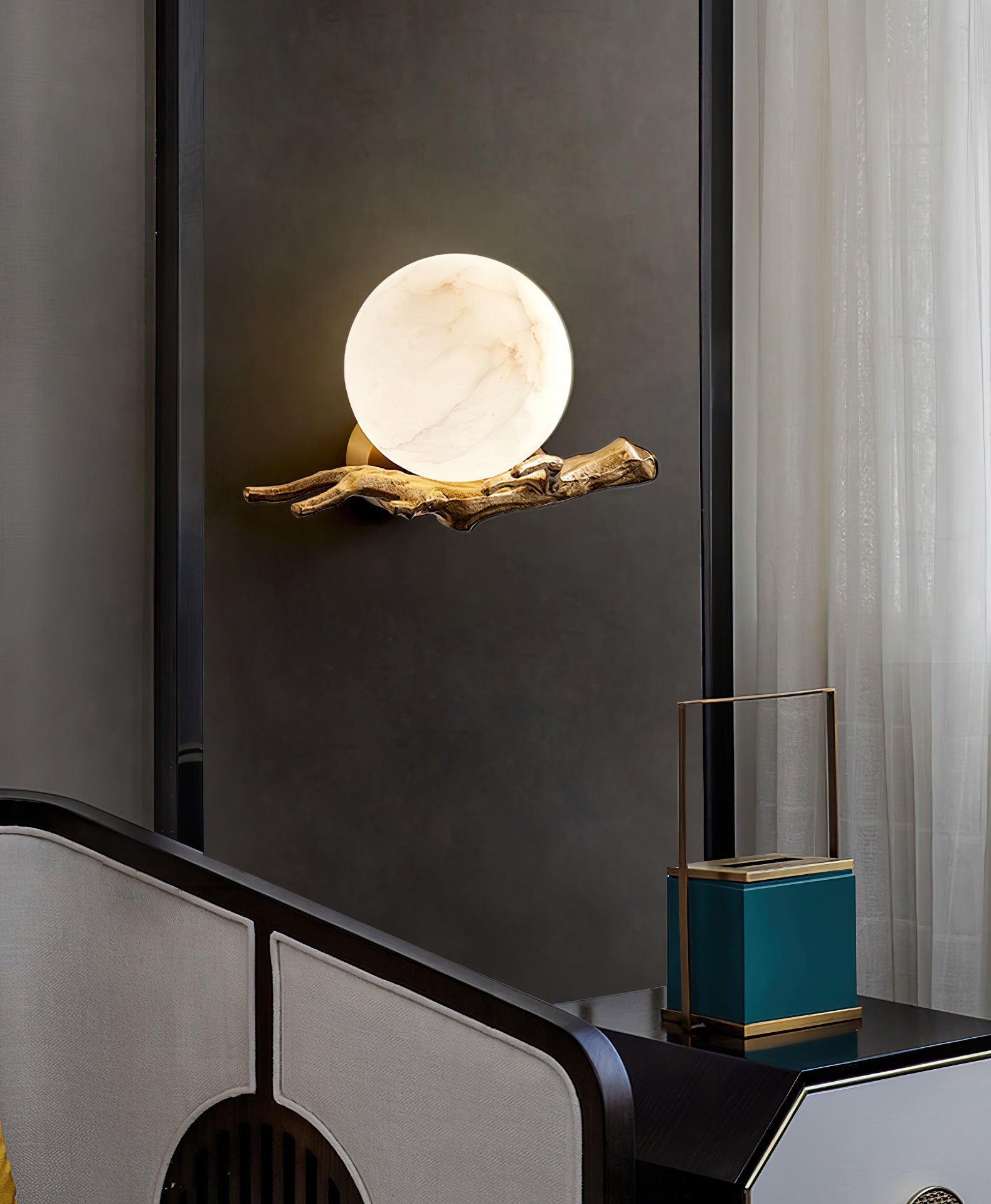 Retro Twigs Alabaster Wall Lamp T1659
