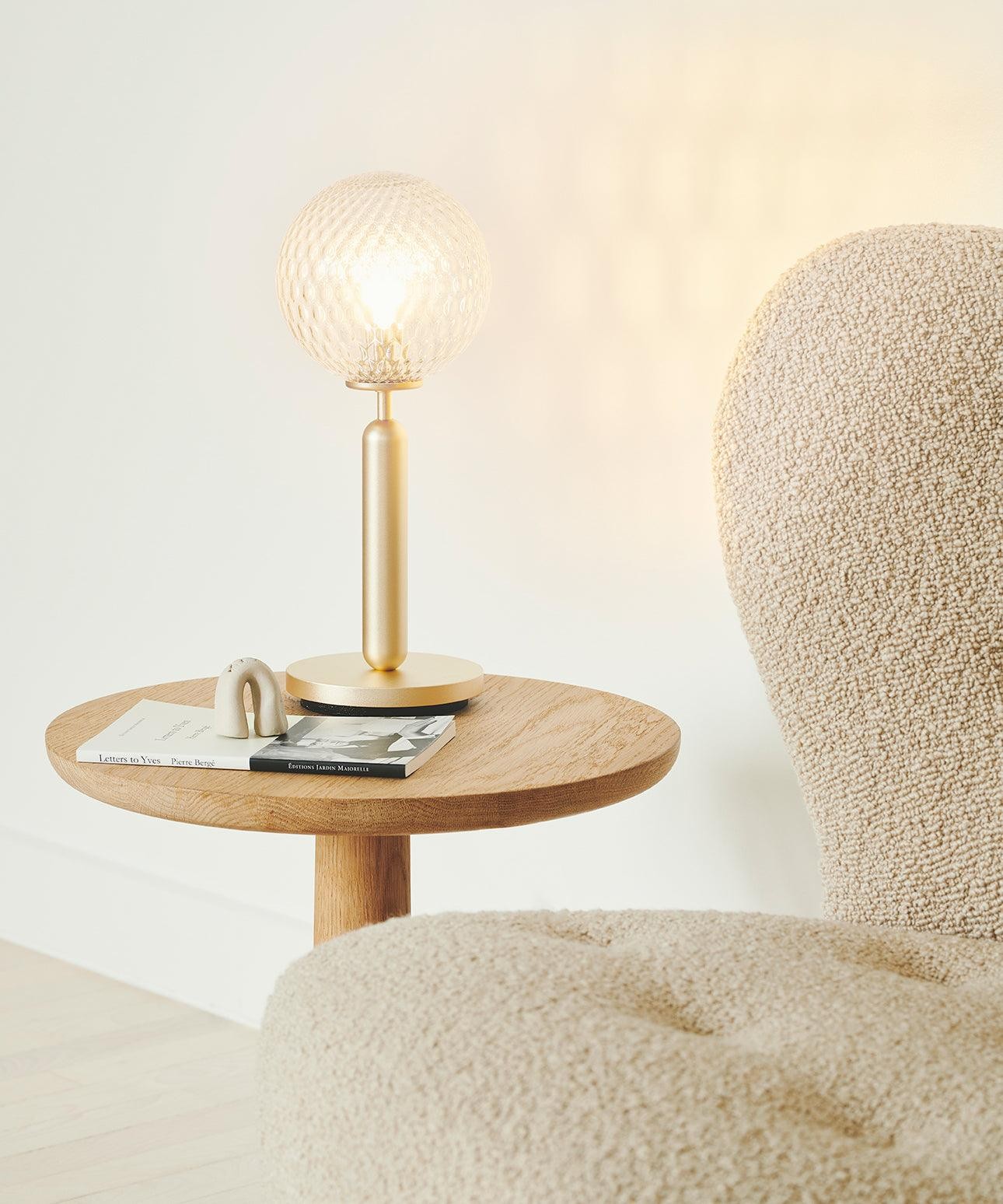 Spherical Stylish Glass Induction Table Lamp M532