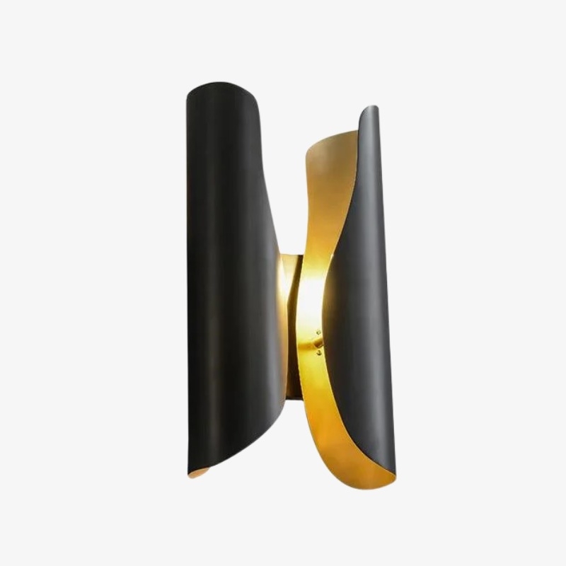 Auregon Artistic Sculptural Wall Sconce – Abstract Coiled Metal Wall Light for Hallway or Living Room T1095