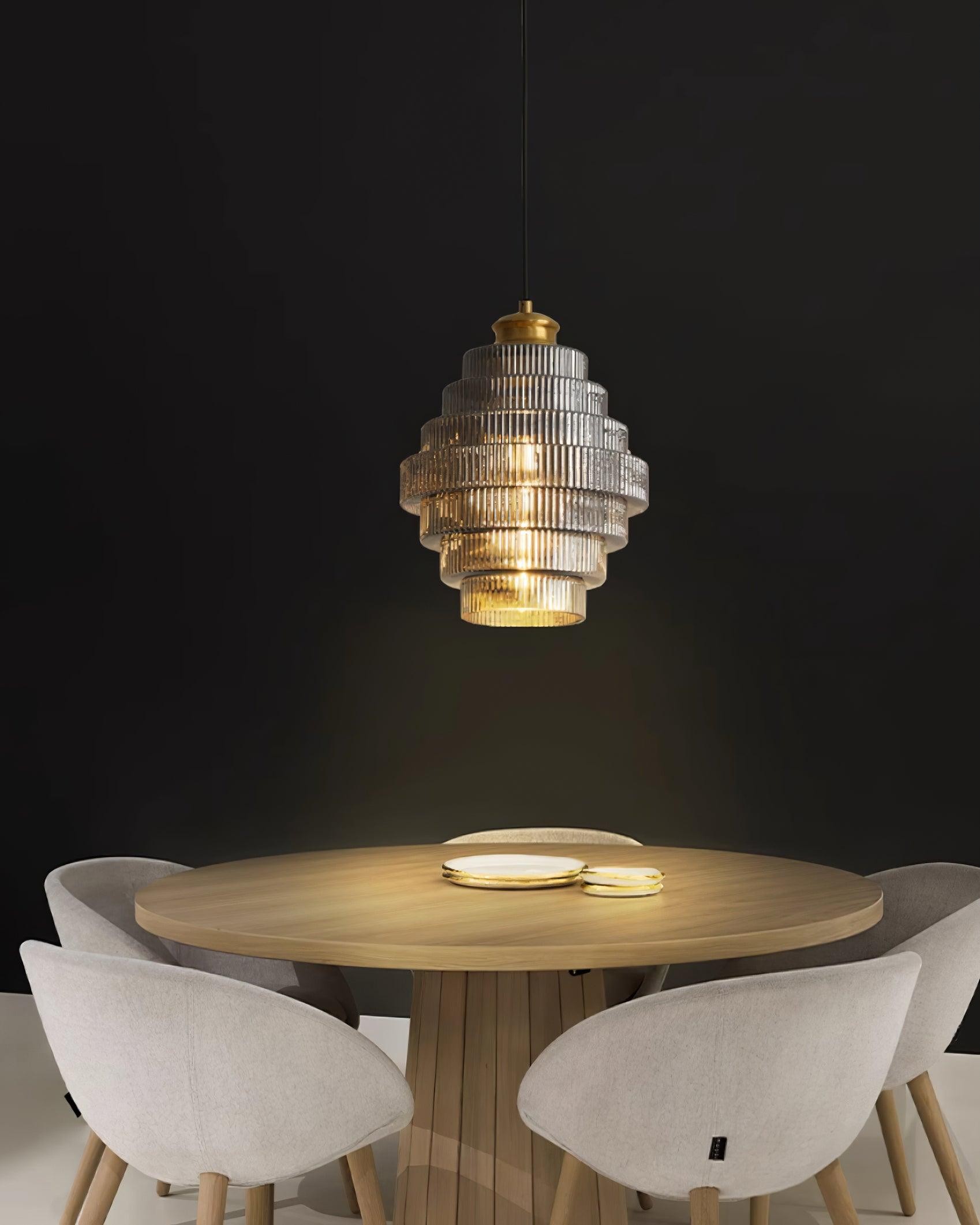 Modern Creative Pleated Design Glass Pendant Lamp M48