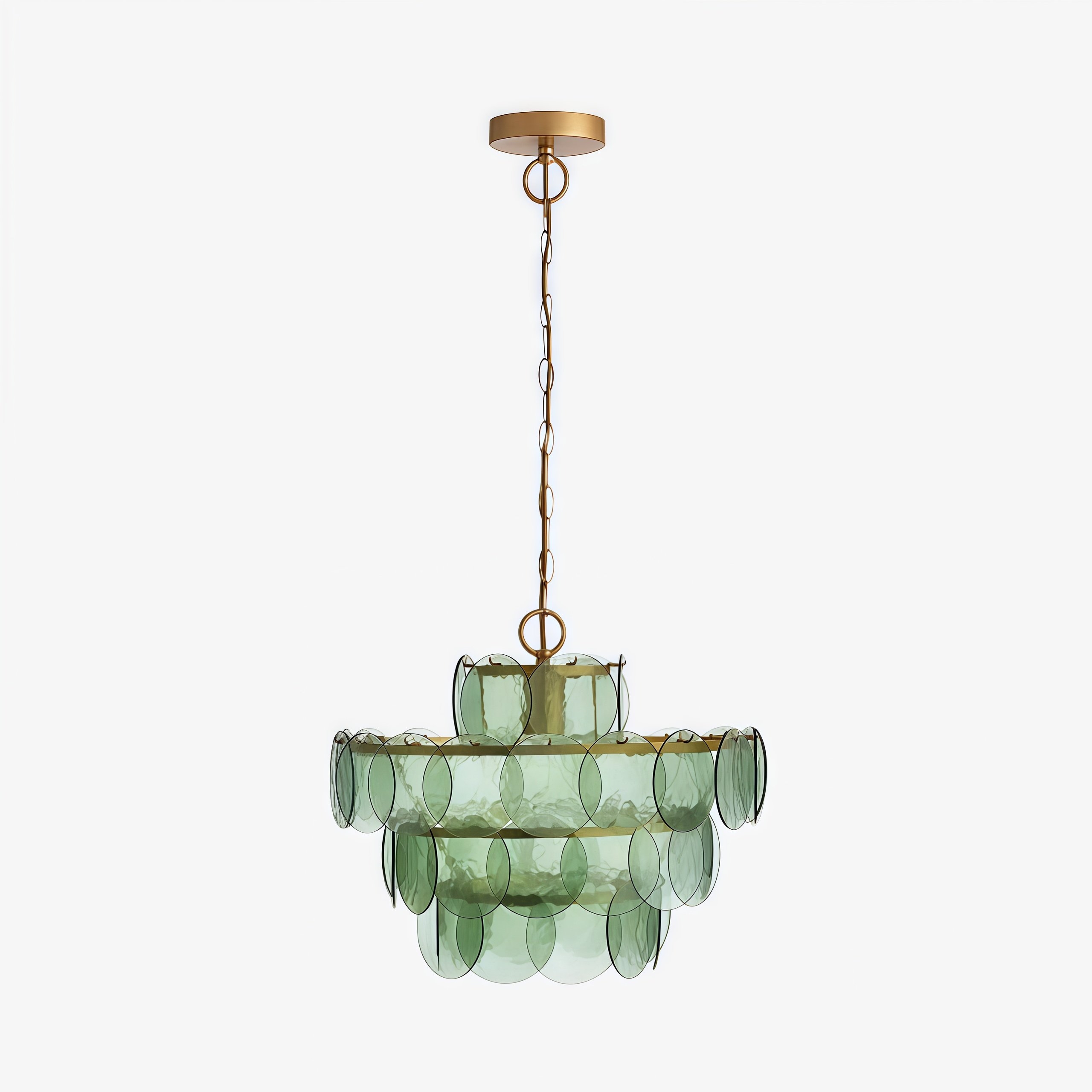 Morien Colorful Disc Pendant Light - Artistic Glass and Metal Pendant Lighting for Dining or Bedroom T495