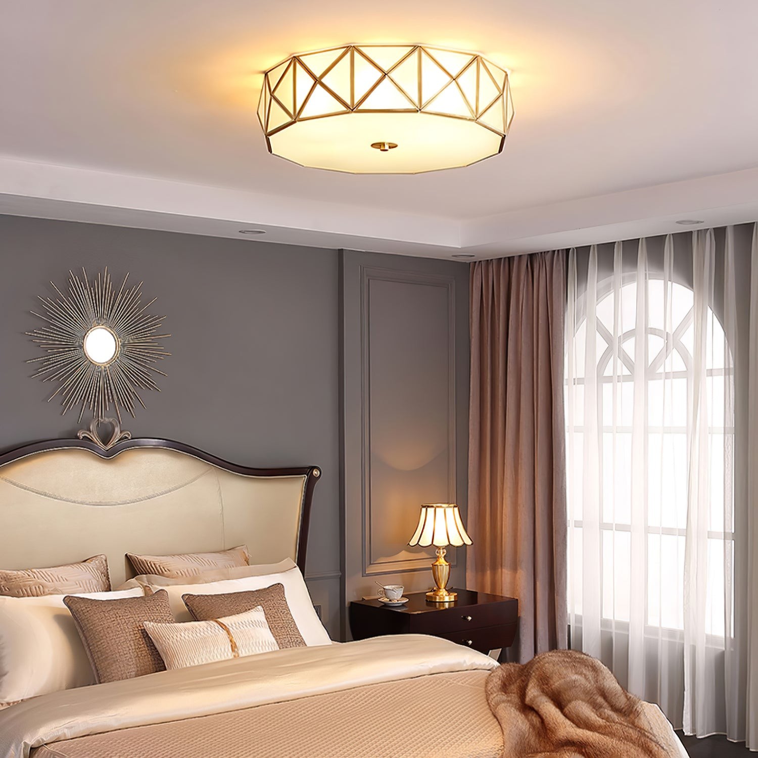 Geometric Shaped Flush Ceiling Light M452