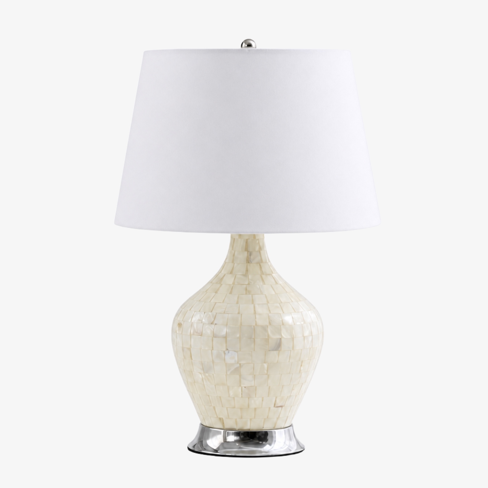 Beamira Natural Shell Mica Table Lamp - Handmade Crafted for Bedroom or Living Room T2200