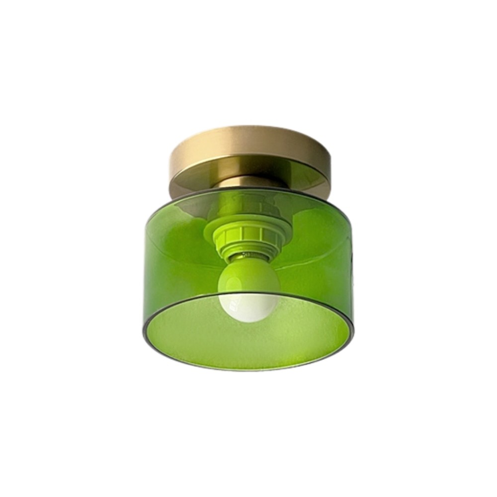 Morandi Cylinder Glass Ceiling Light – Colorful Touch For Hallway Spaces S216