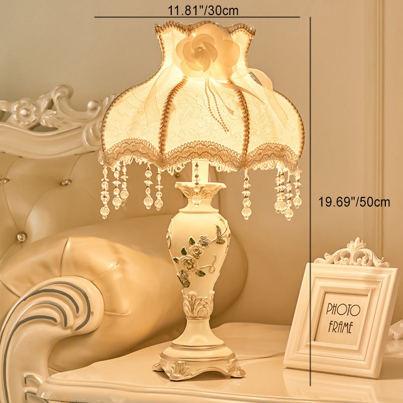 Classic European Vase Base Resin Fabric Table Lamp M09