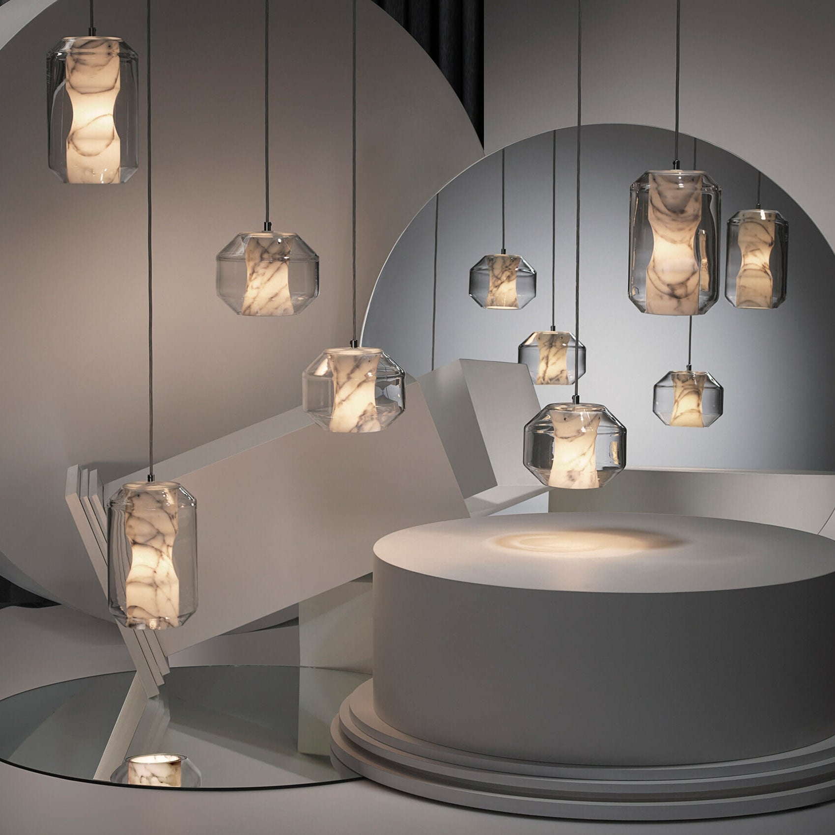 Glass Alabaster Pendant Lamp T1668
