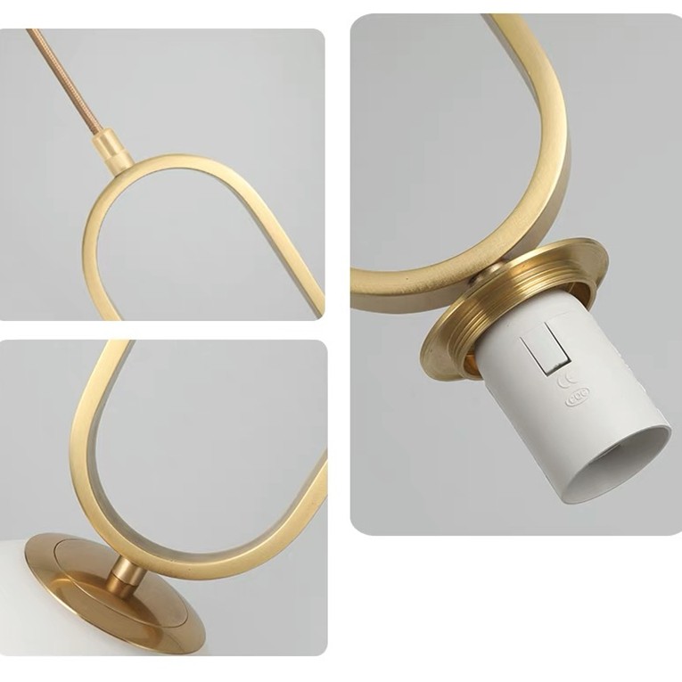 Large Minimalist Oval Ring Pendant Light