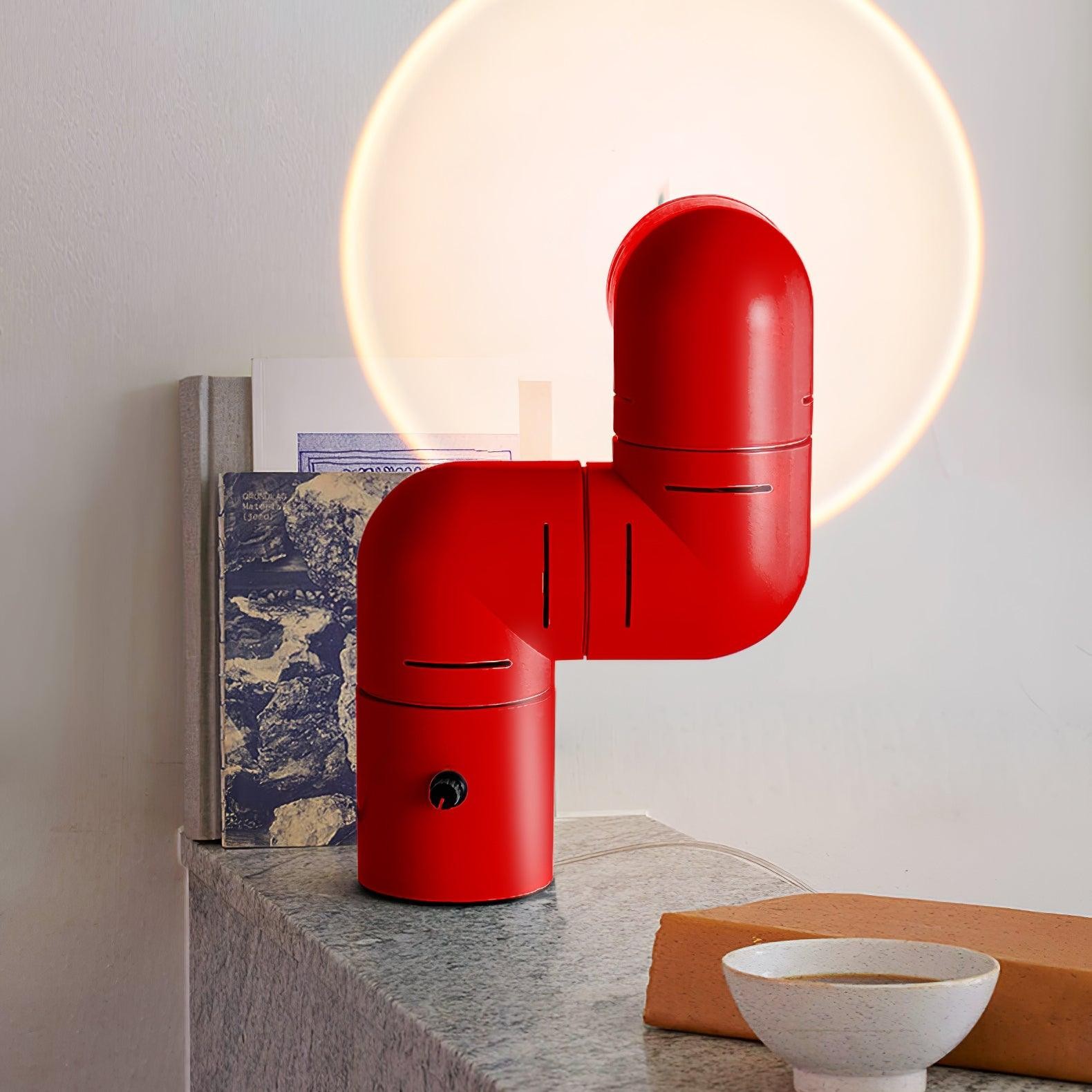 Red Tubular Table Lamp Suitable For Bedroom M504