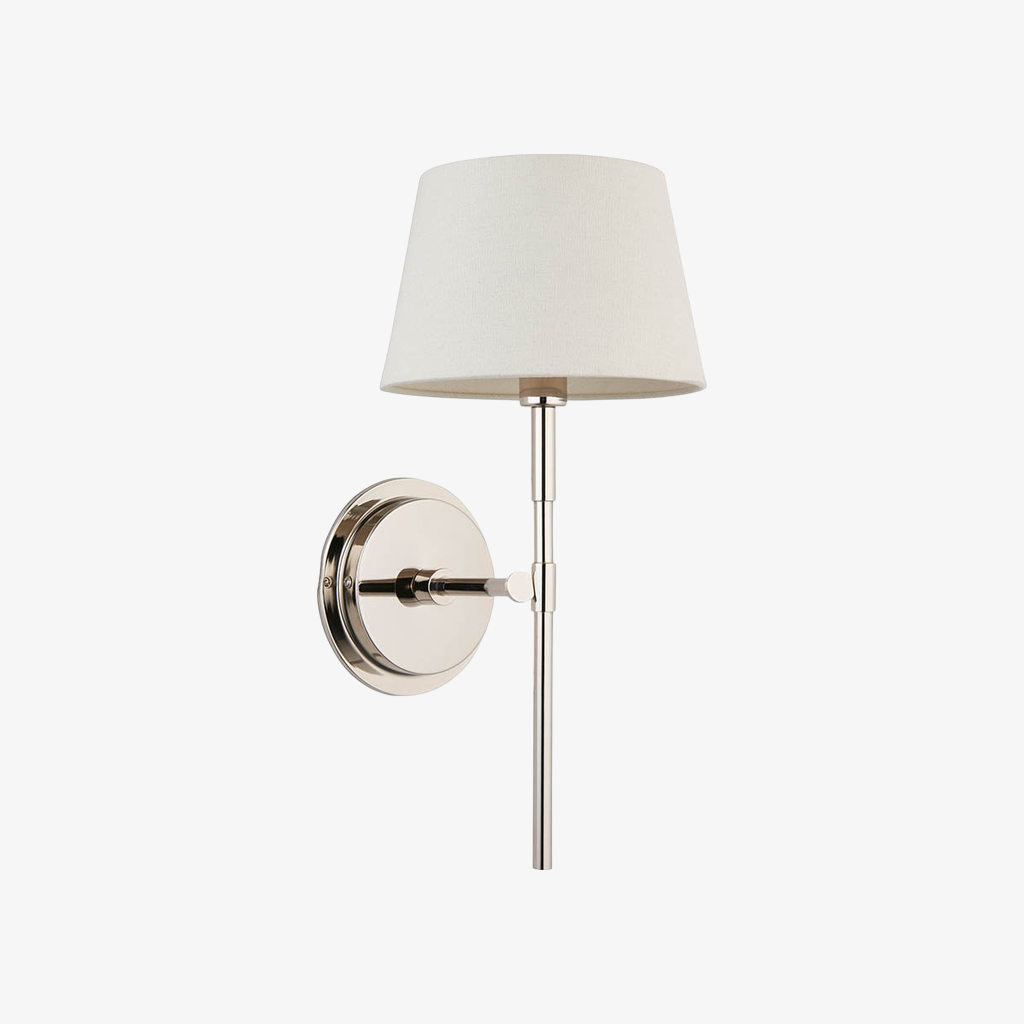 Cremaris Metal Wall Light with Fabric Shade - Timeless Sconce for Interior Lighting T1017