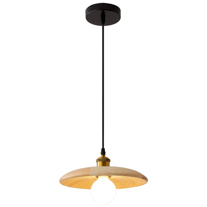 Japanese Wabi-Sabi Wooden Pendant Light S06