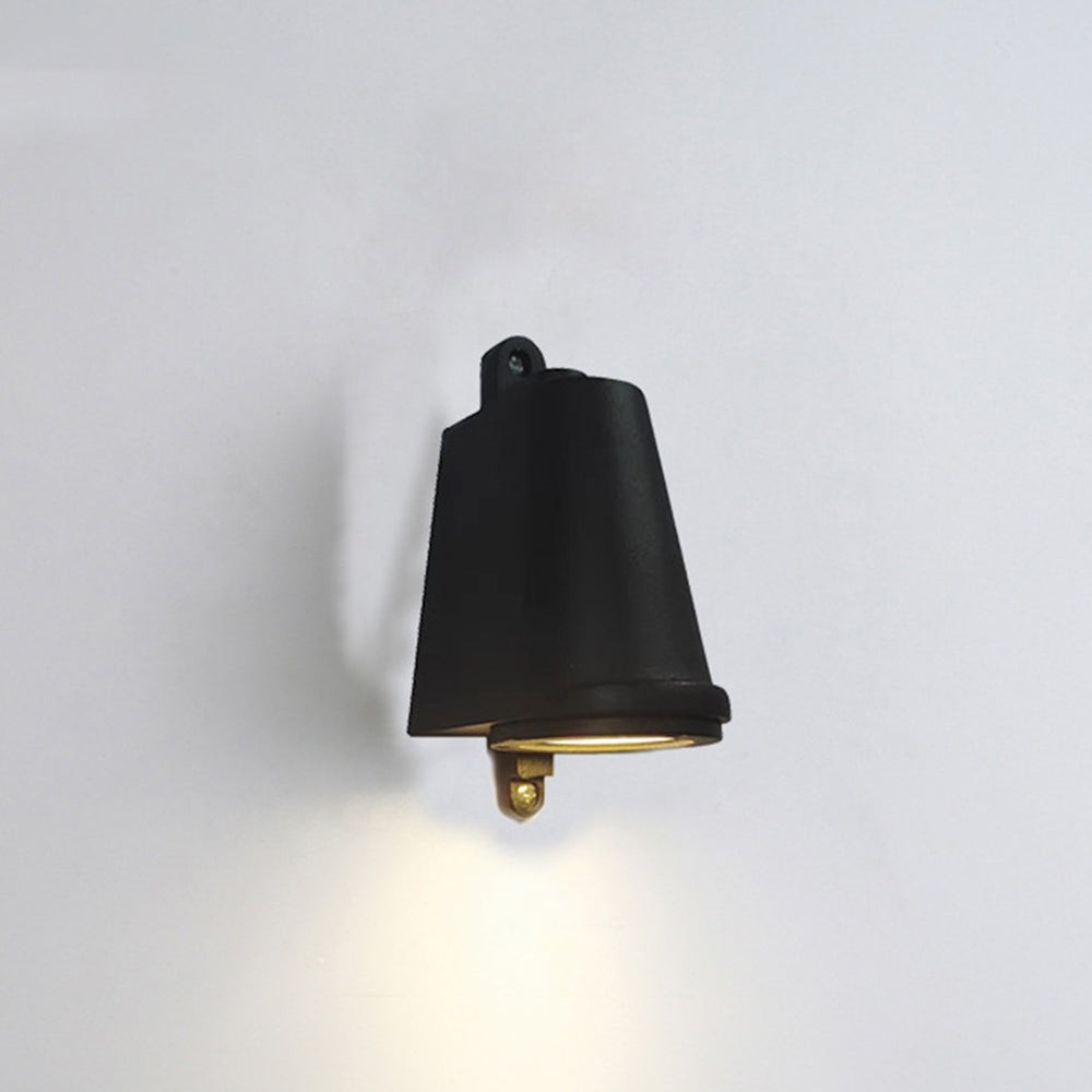 Orr Industrial Metal Bell Shaped Outdoor Wall Lamp, Black/Gray/Coppery/Aluminum G114