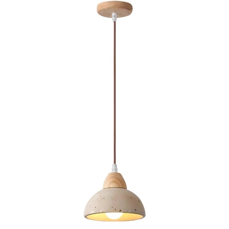 Modern Japanese Stone Pendant Light with Adjustable Suspension S269