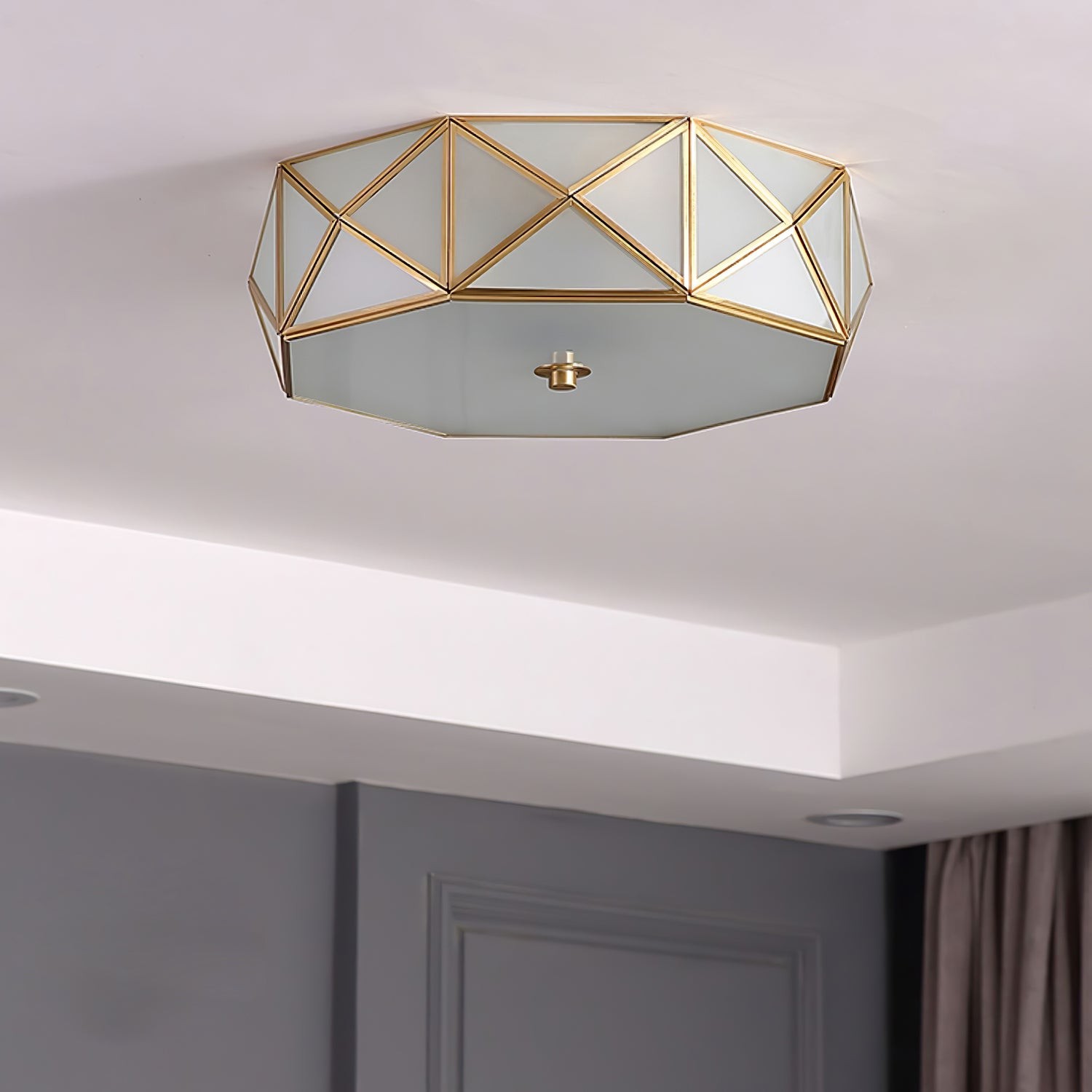 Geometric Shaped Flush Ceiling Light M452
