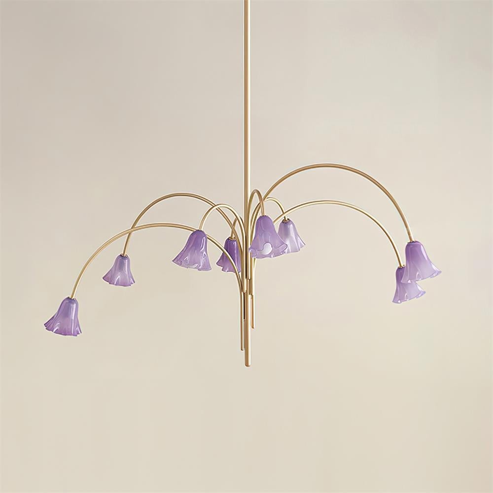 Bellina Lily Glass Flower Chandelier - Romantic Lighting for Interior T280
