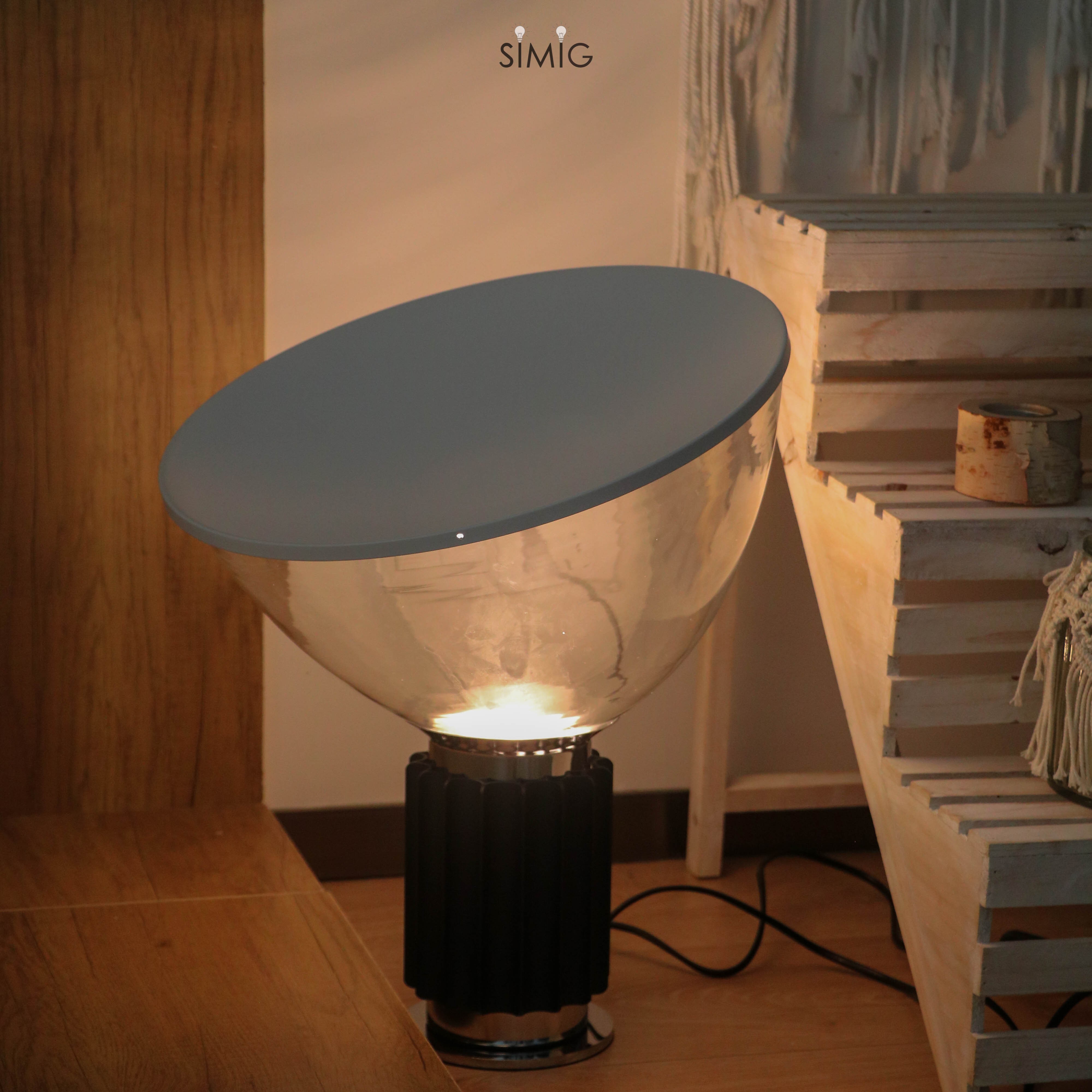 Bowlum Table Lamp - Designer Glass Table Lamp for Bedroom