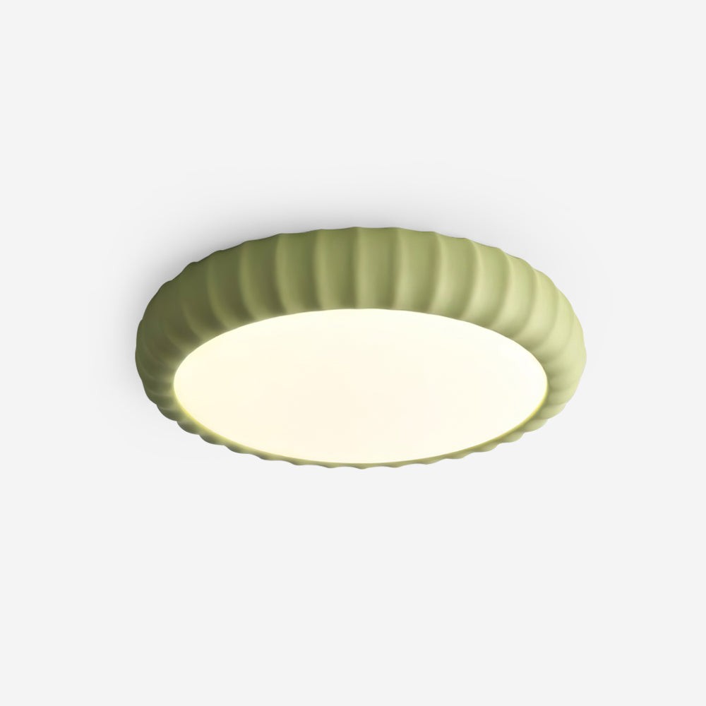 Simple Cream Style Wave Round Ceiling Light M145