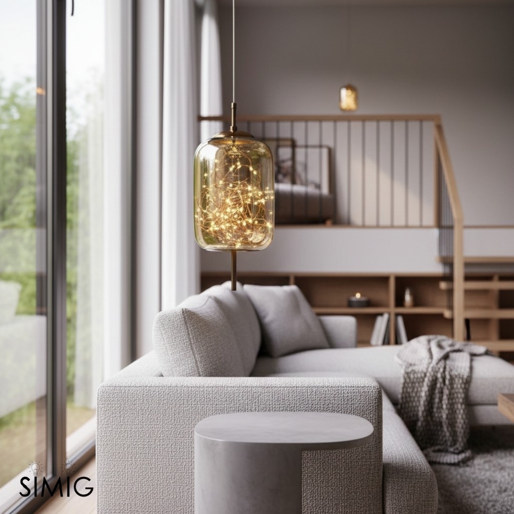 Scandinavian Cylinder Oval Glass Pendant Light M63