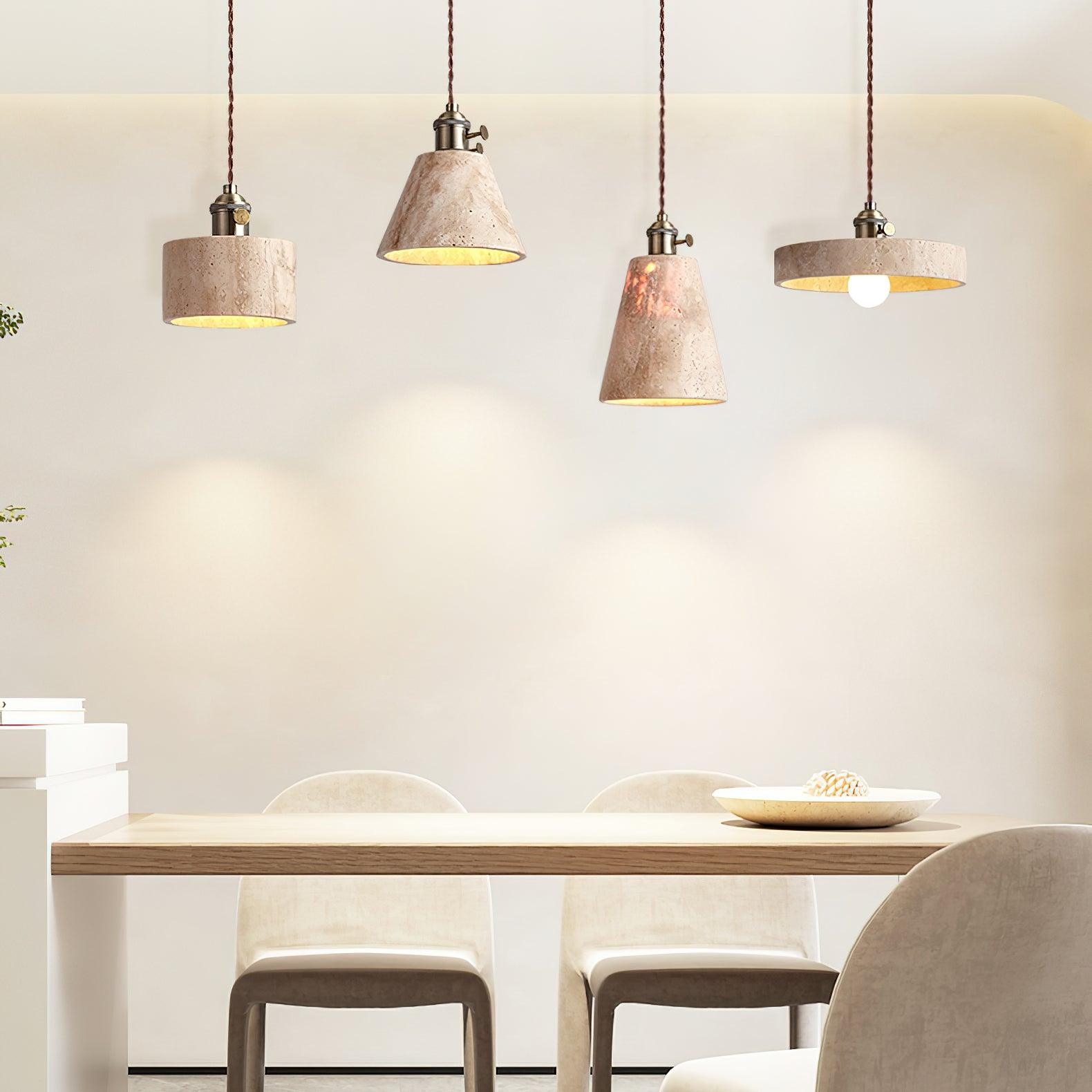 Alagusmo Minimalist Travertine Pendant Light T2116