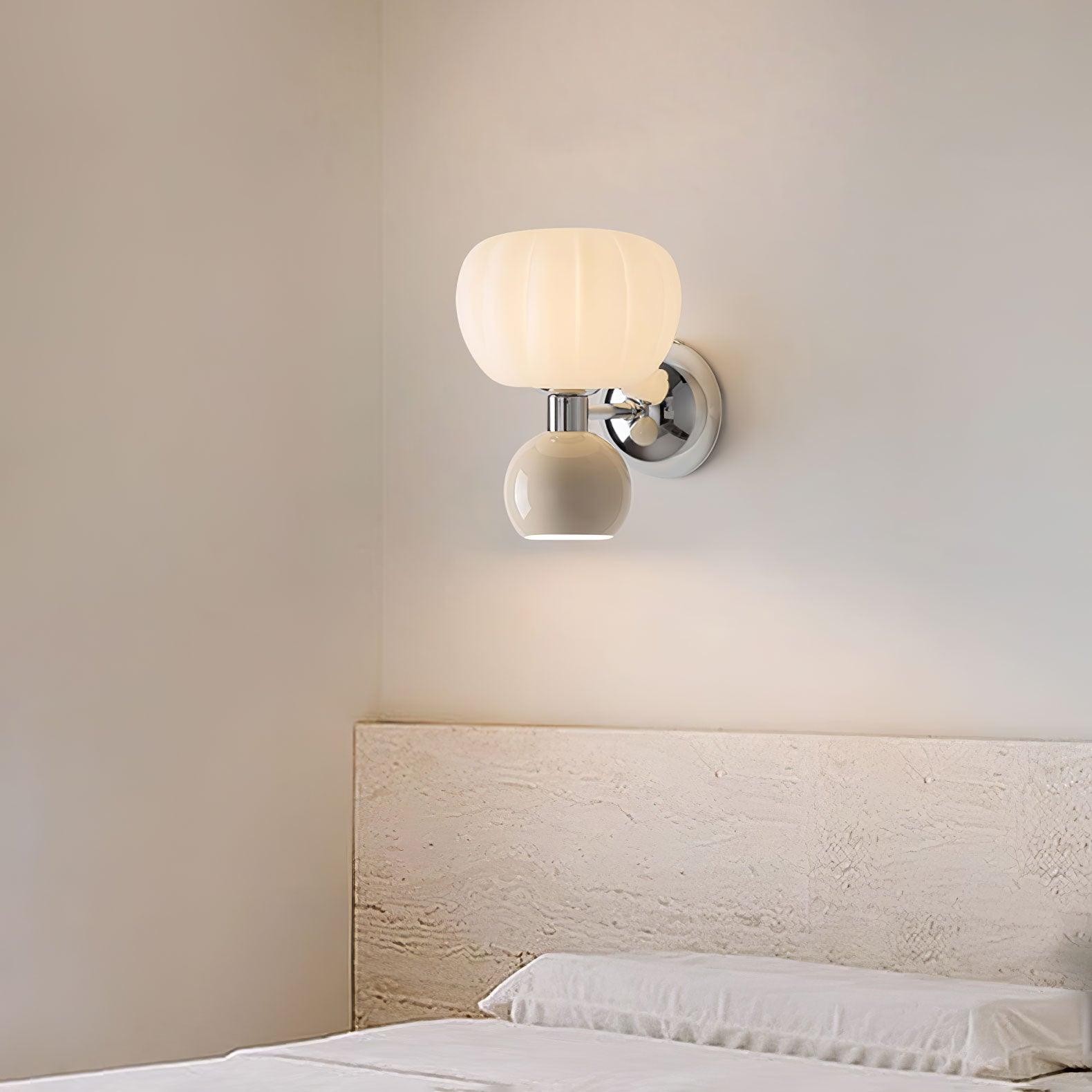 Cream Style Bedroom Bedside Pumpkin Wall Sconce M437