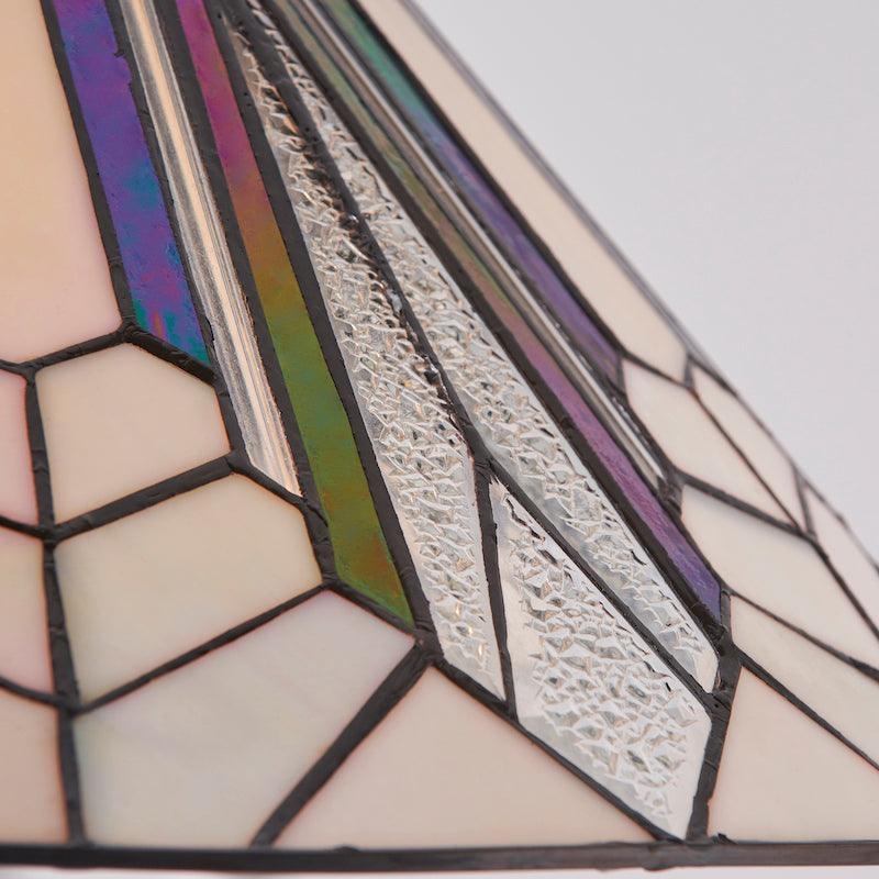 TF Astoria Tiffany Ceiling Pendant - Dimpled Geometric Glass Design for Living Room T1035