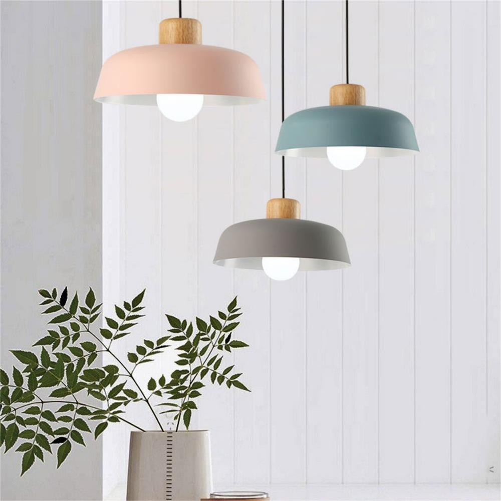 Scandinavian Metal Pendant Light with Macaroon Bowl Shape S33