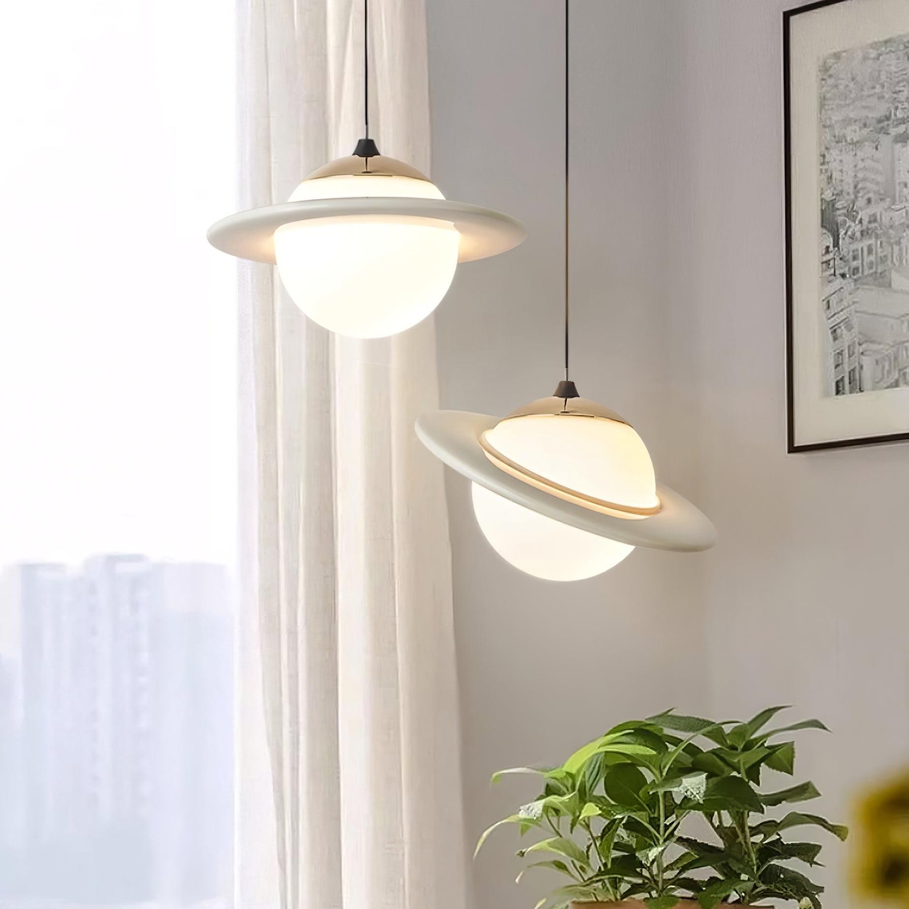 Romantic Saturn Planet Pendant Lamp for Bedroom M415