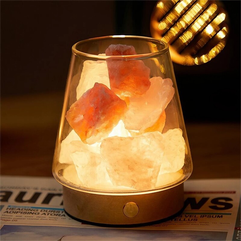 Rechargable Aroma Himalayan Salt Lamp Night Light