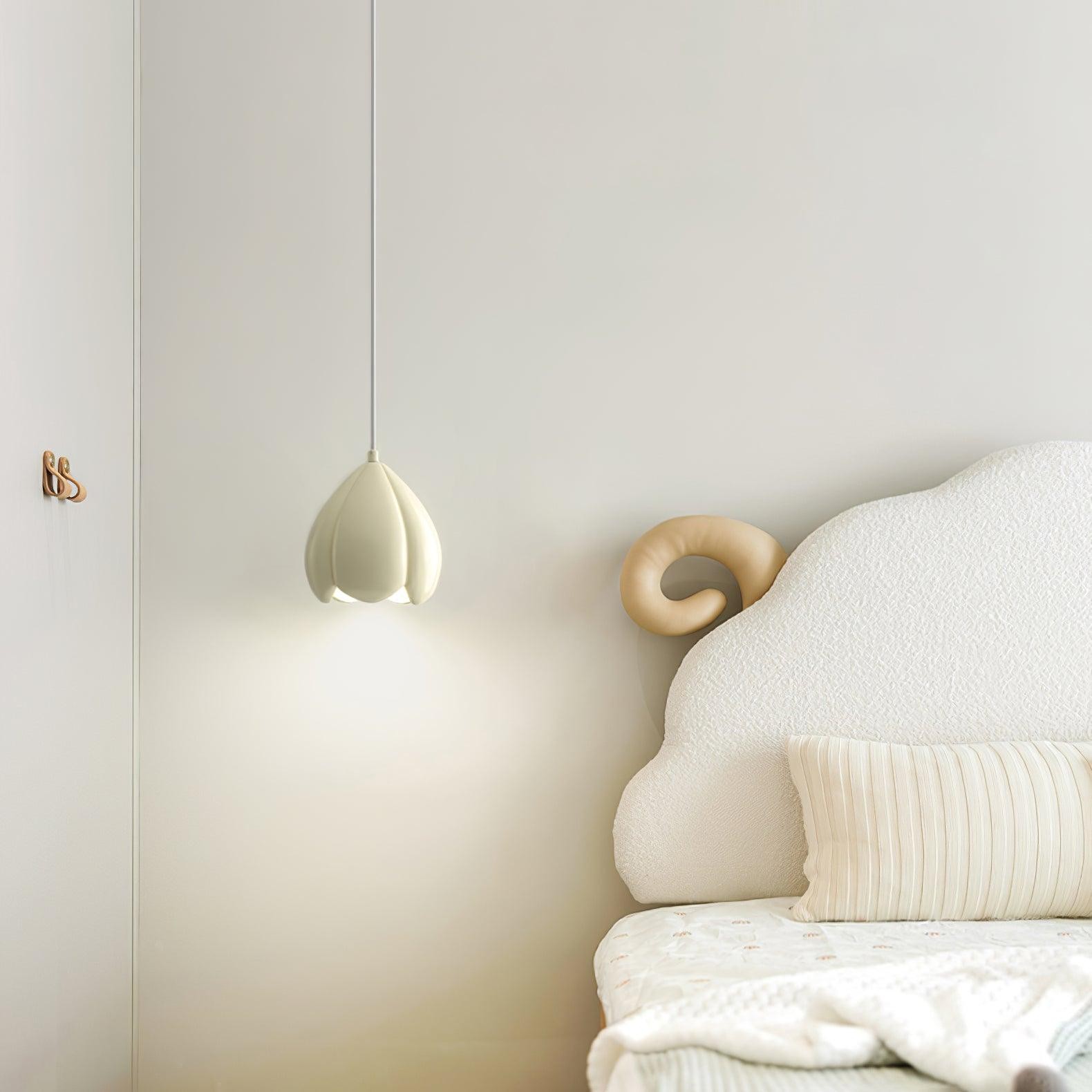 Cream Color Resin Pod Pendant Lamp M369