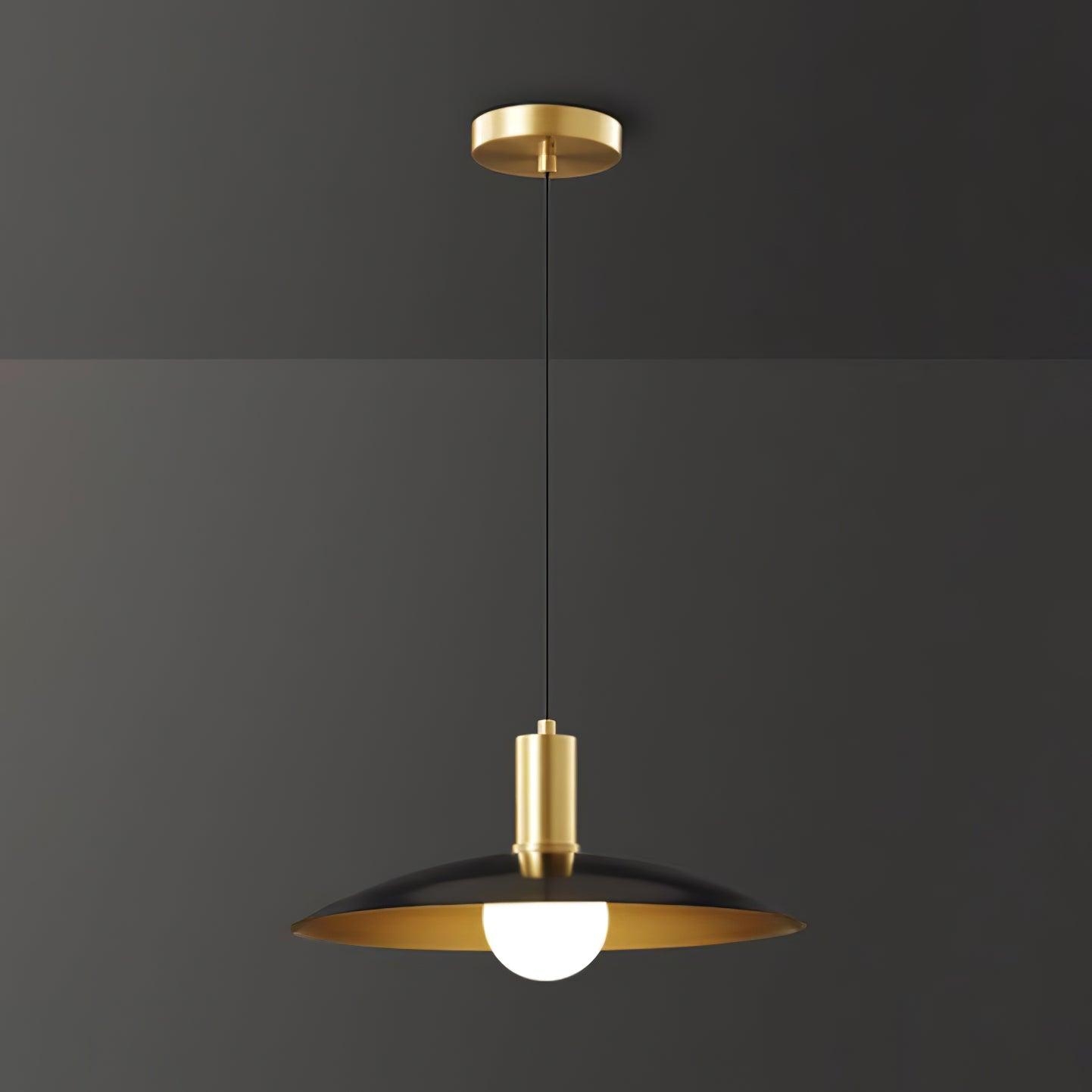 Brass Flared Pendant Lamp T1585