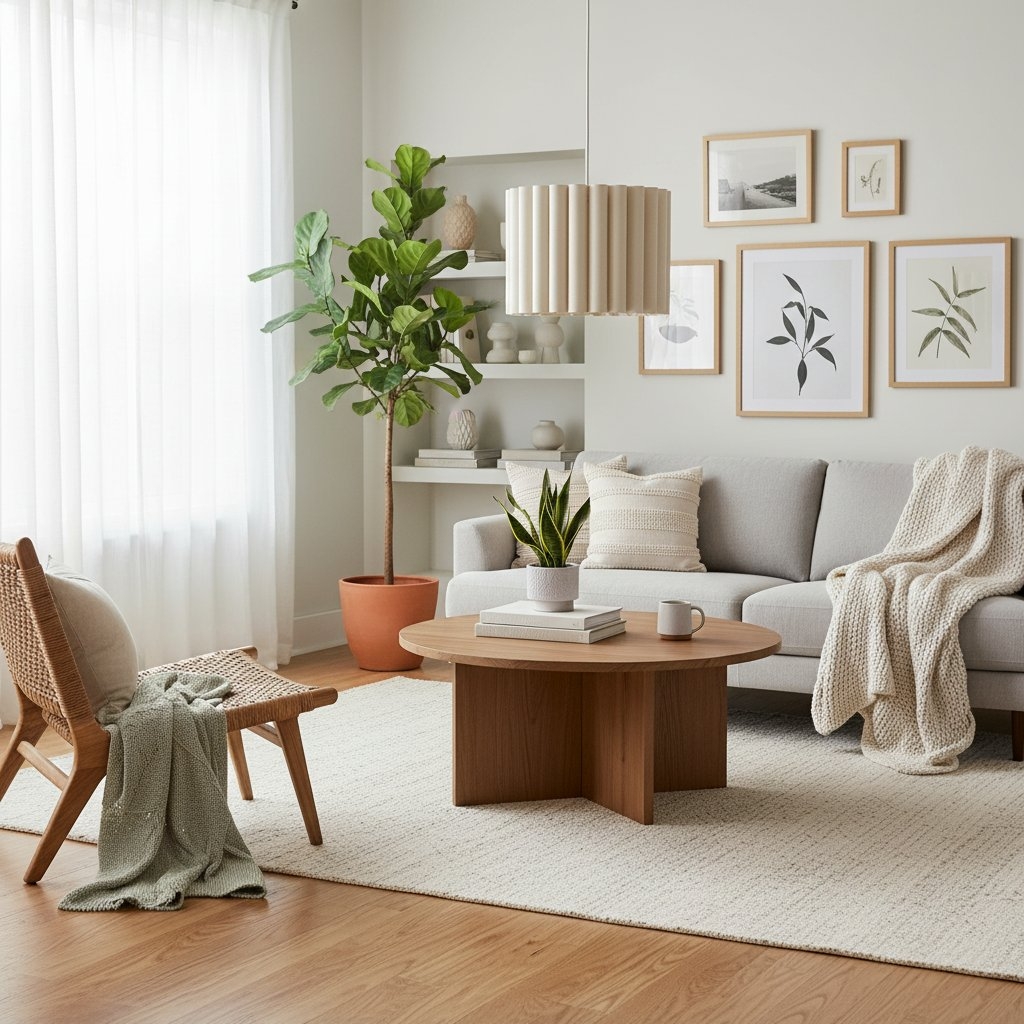 Velura Pendant Lamp - Beige Linen Shade for Dining and Living T1068