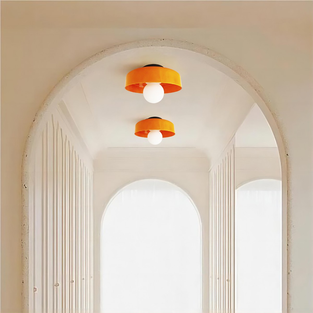 Modern Round Flush Mount Morandi Ceiling Light S80