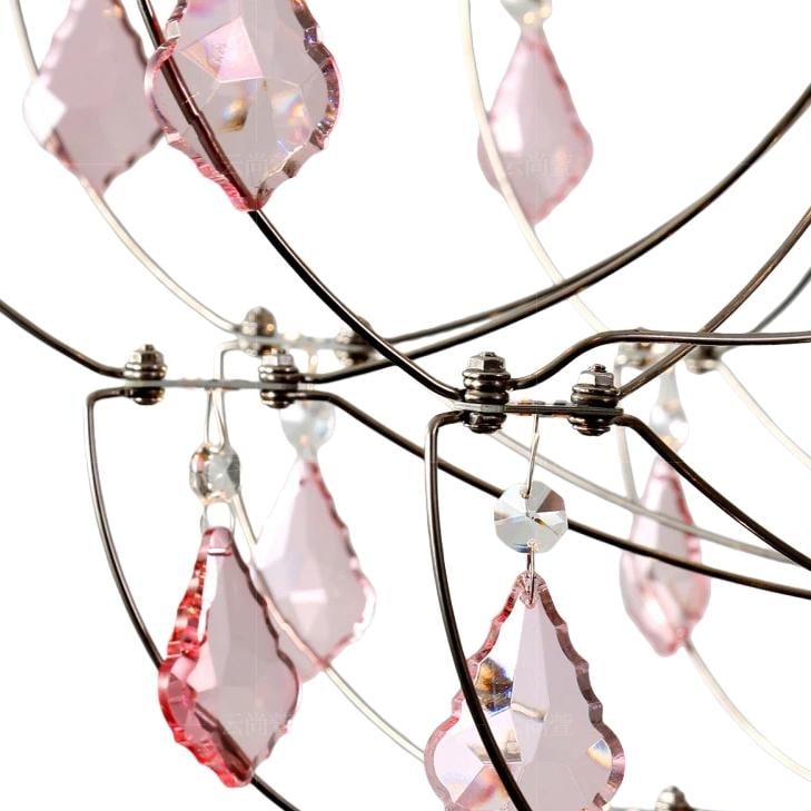 Crynora French Crystal Chandelier - Romantic Firefly Design in Luxe Style for Dining Room or Bedroom T504