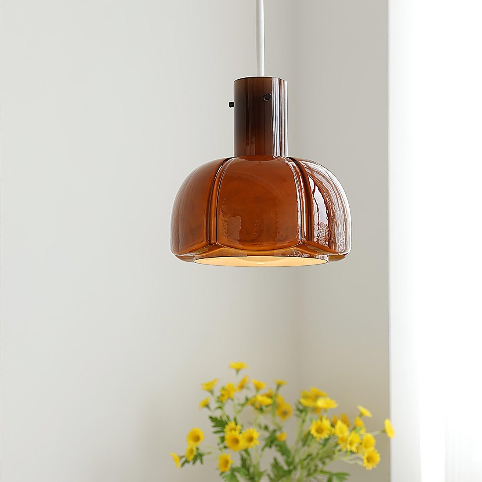 Medieval Style Glass Bud Pendant Lamp M352