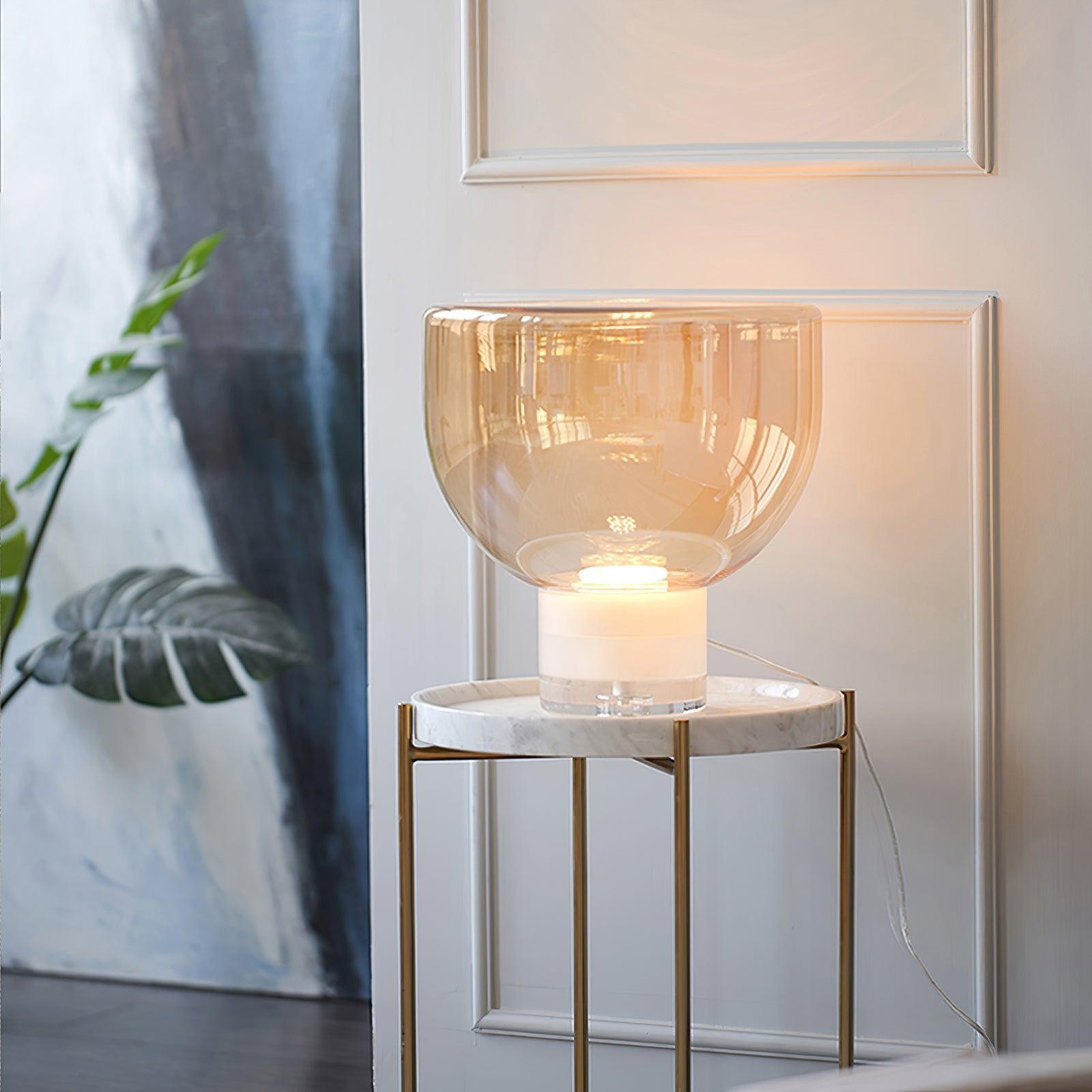 Nordic Simple Modern Luxury Glass Table Lamp For Study Room M394