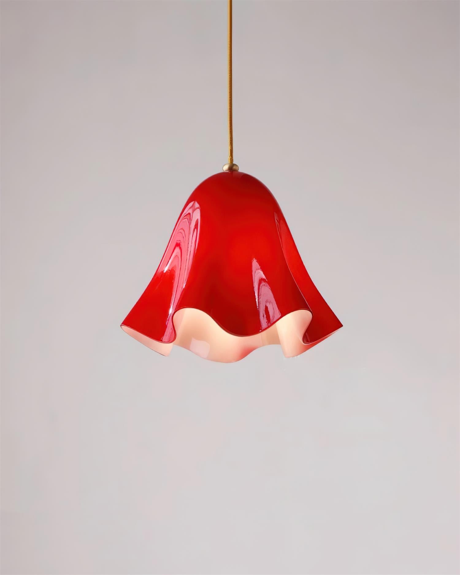 Bellina Wavy Edge Glass Pendant - French Style Light for Kitchen T279