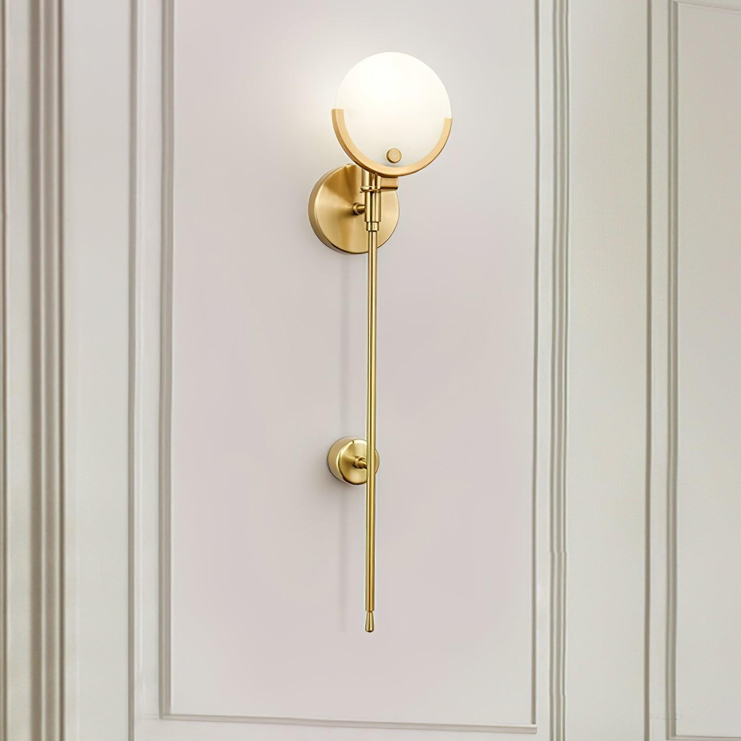 Metal Brass Spherical Bedroom Wall Lamp M573