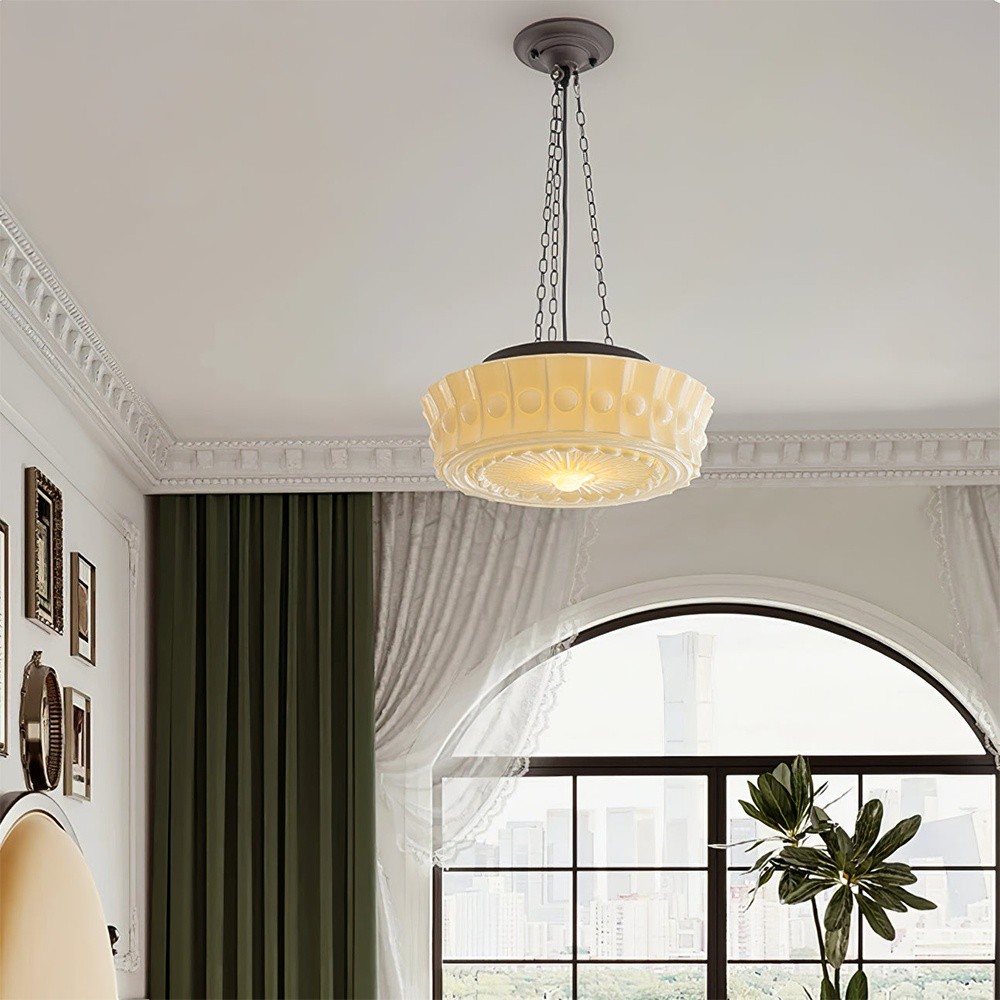 Iron Glass Cylinder Shade Chandelier G14