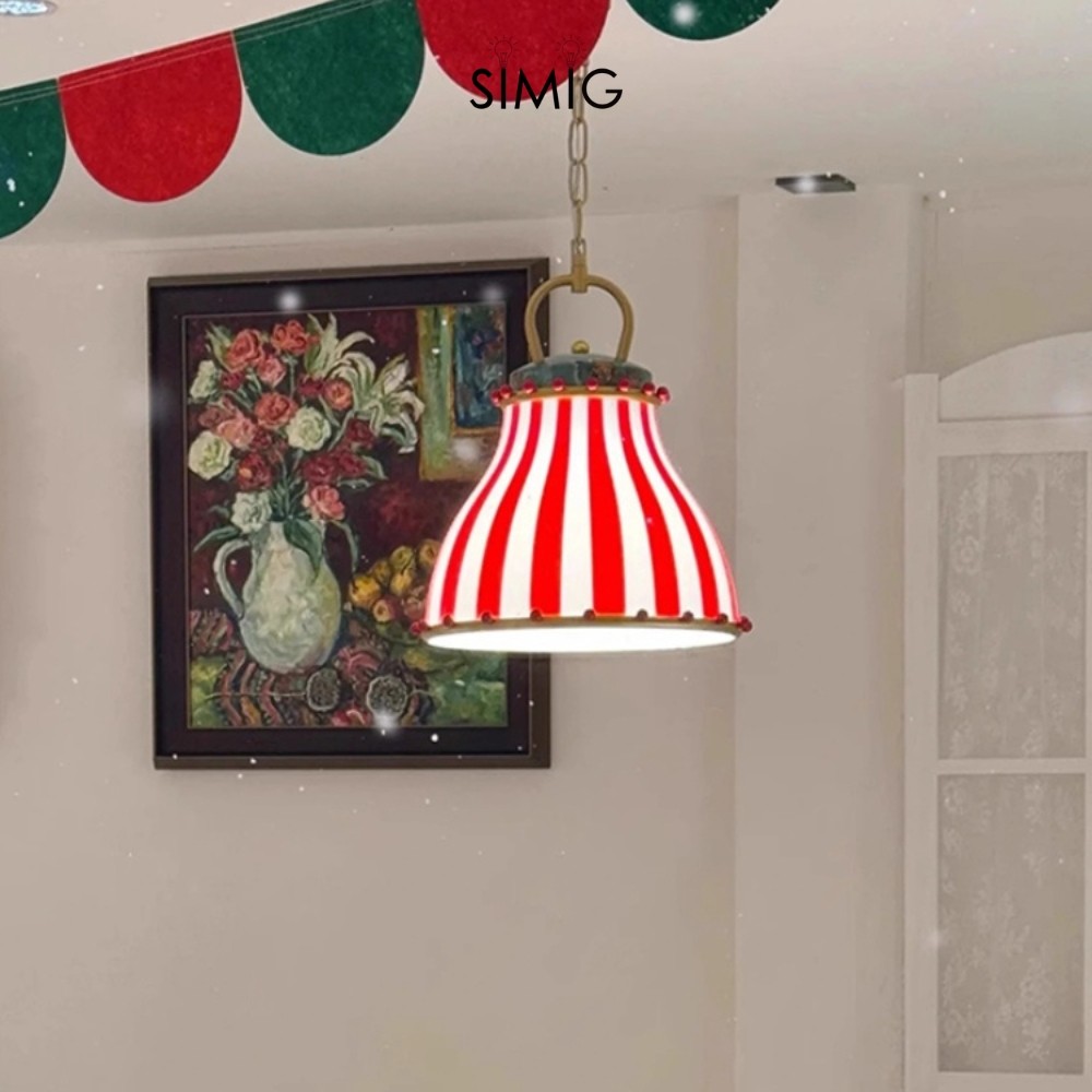 Festilo Circus Striped Glass Pendant for Dining & Living Spaces M66