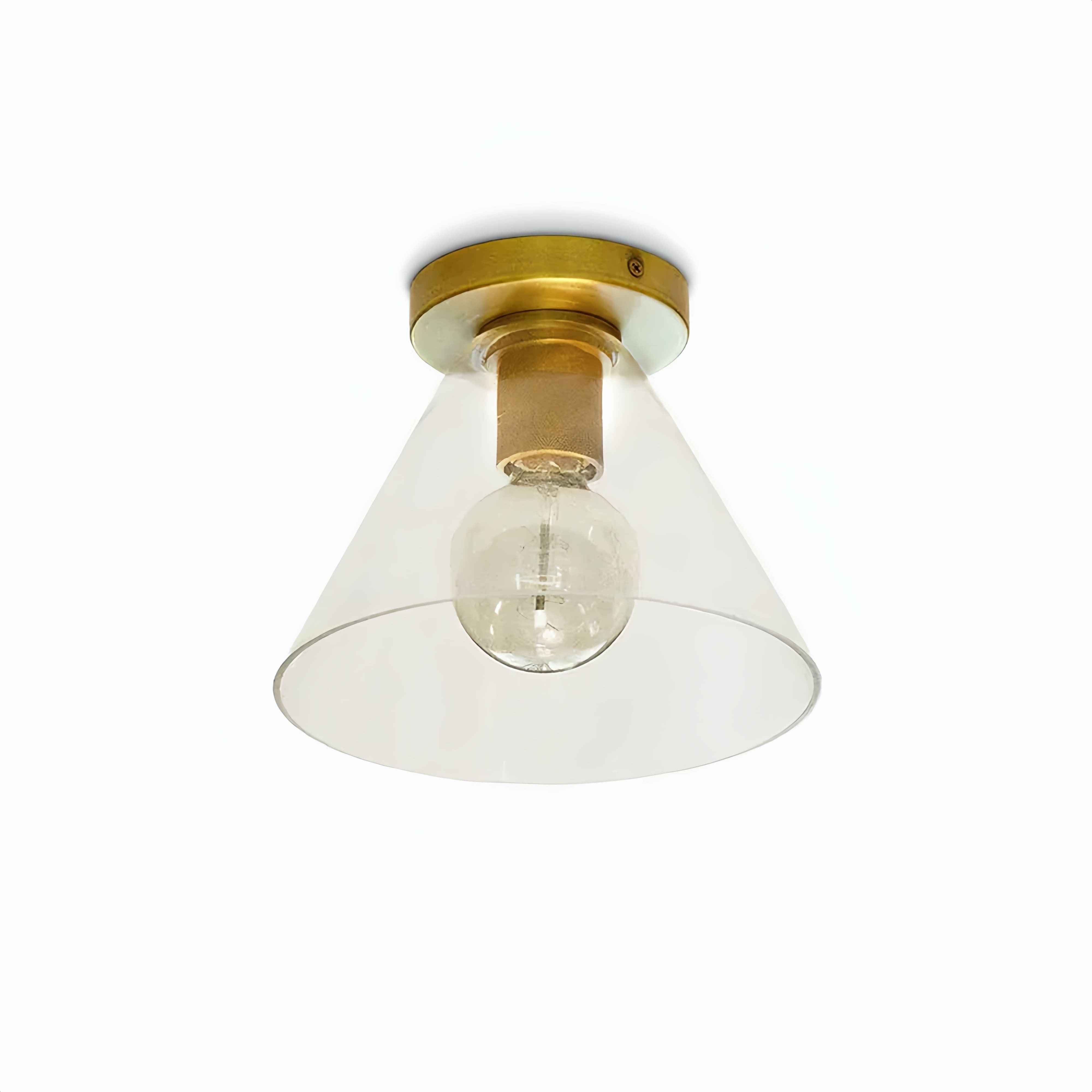 Versatile Flush Mount Light – Modern Glass & Open Bulb Design S232