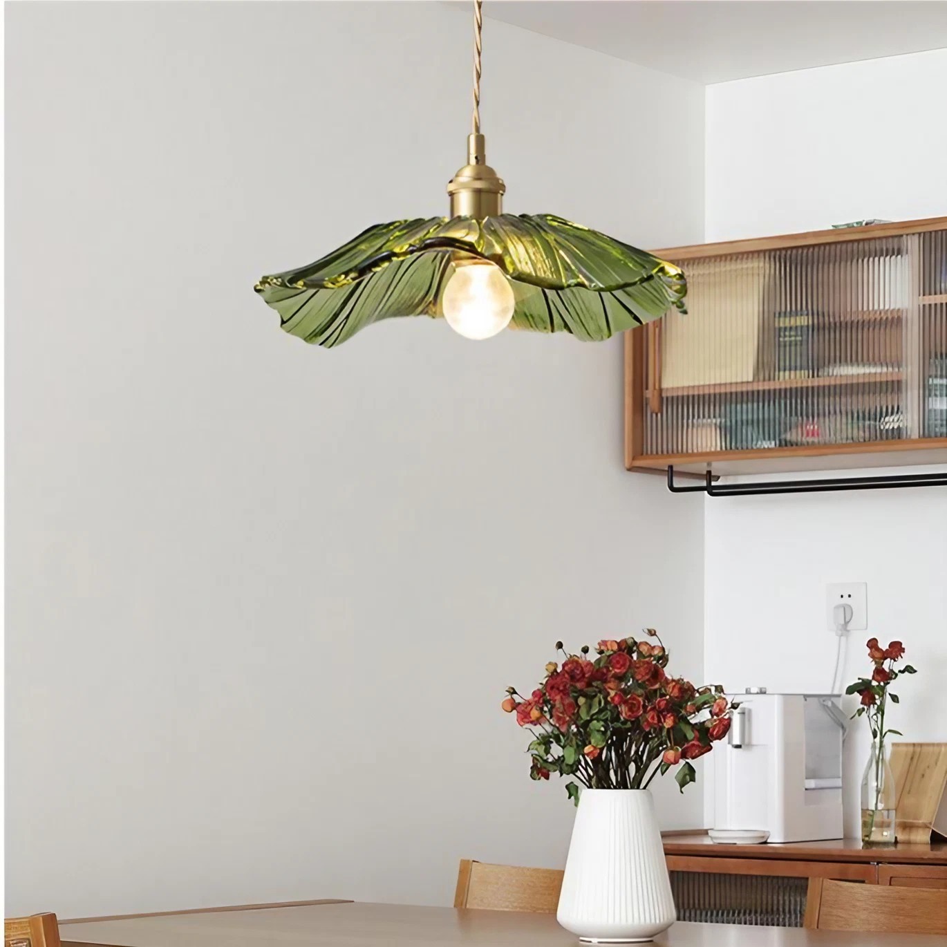 Tiffany Lotus Glass Pendant Light for Living Room S08