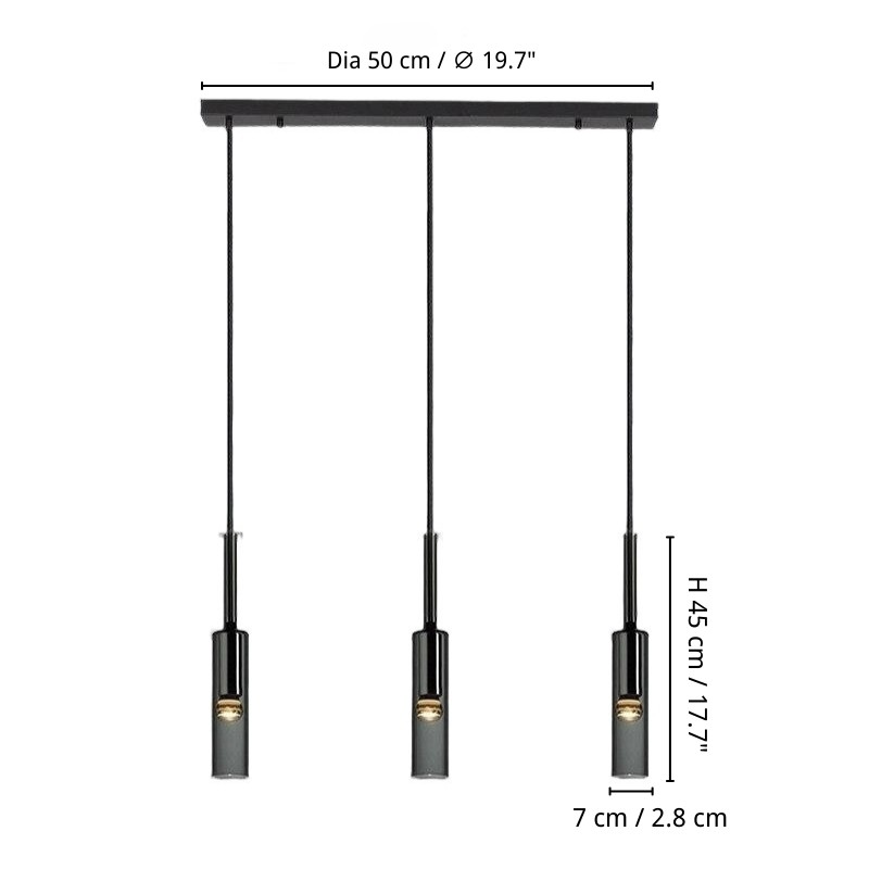 Modern Cylindrical Glass Pendant Light G42